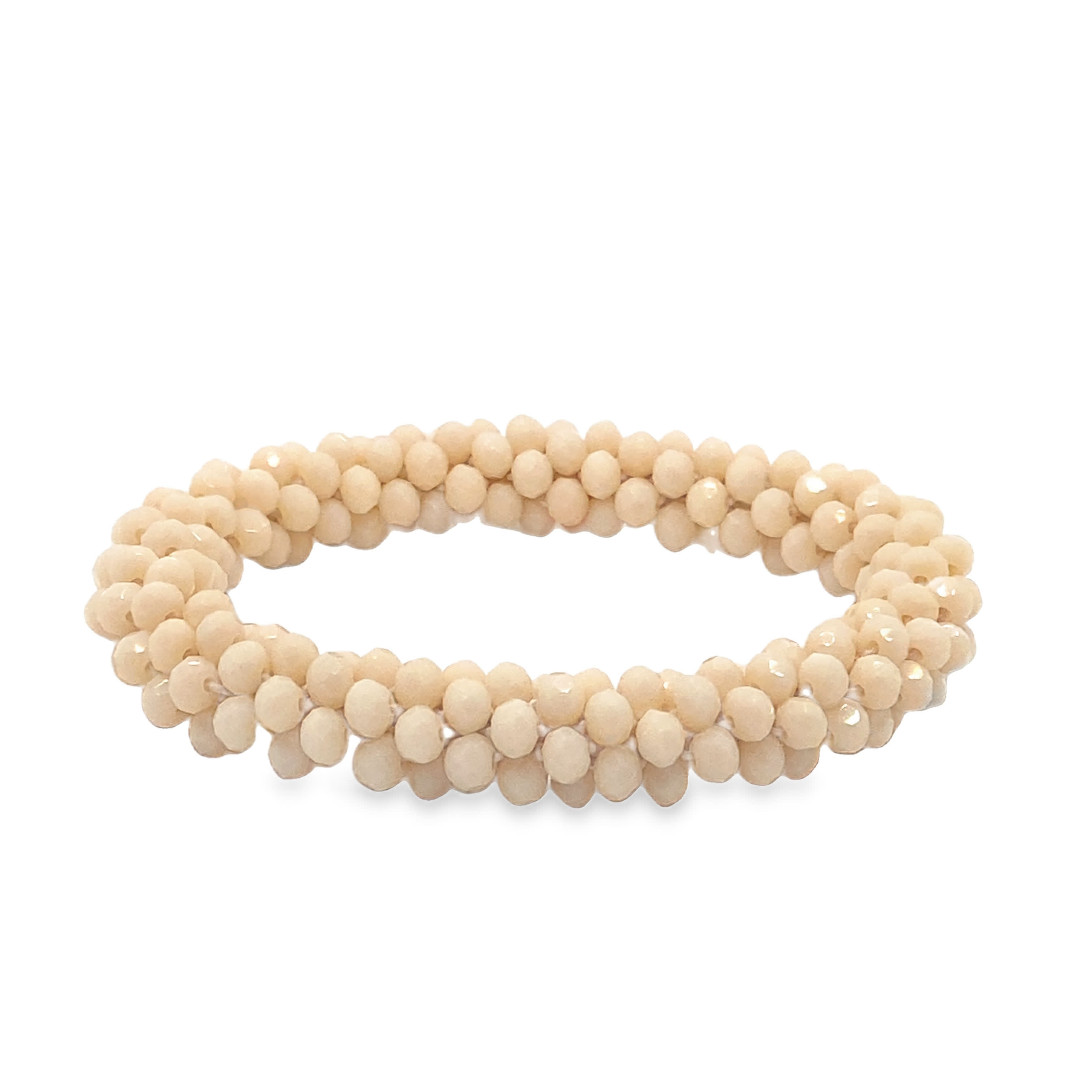 Żółtopomarańczowa bransoletka z koralików kryształowych