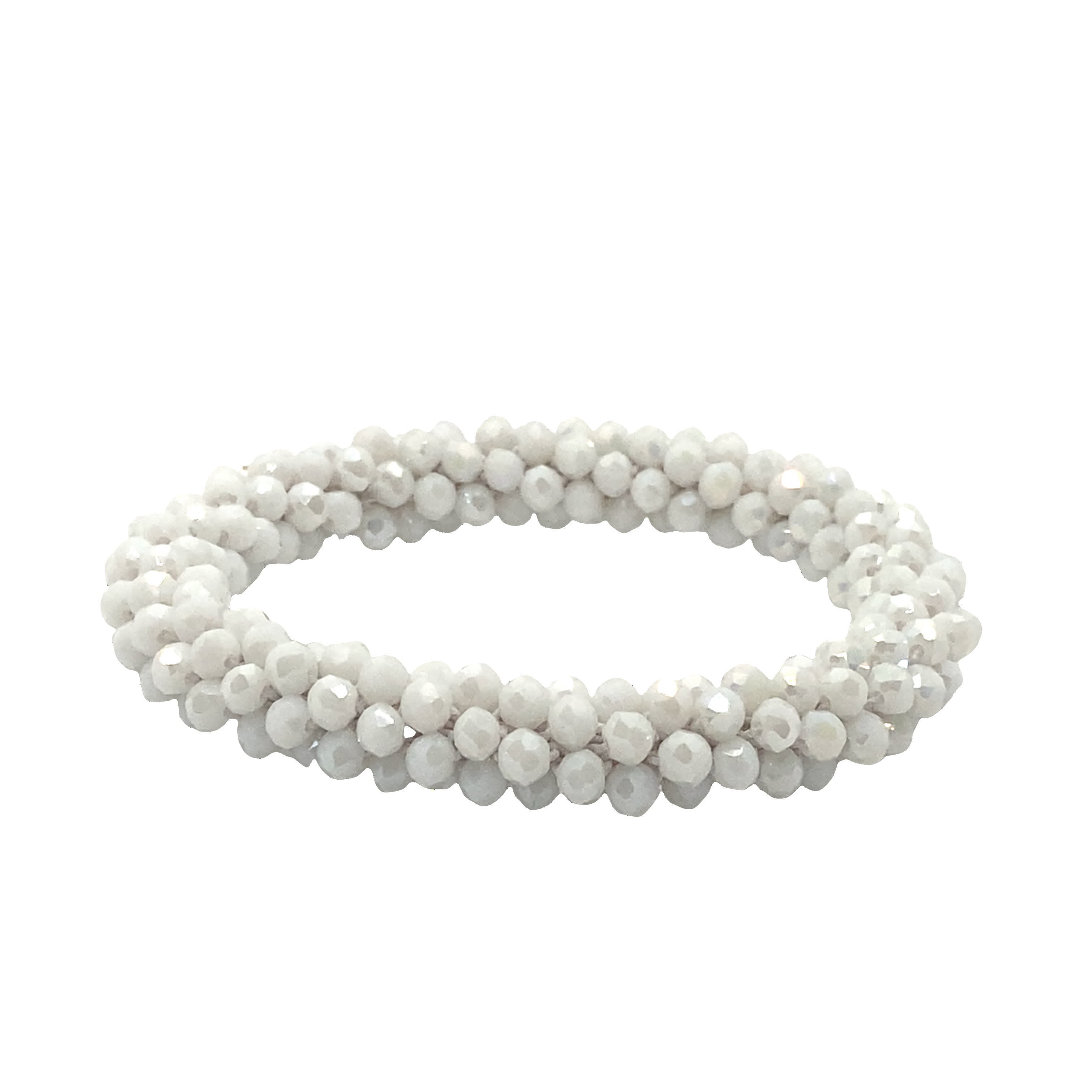 Elegancka kryształowa okrągła bransoletka z koralikami