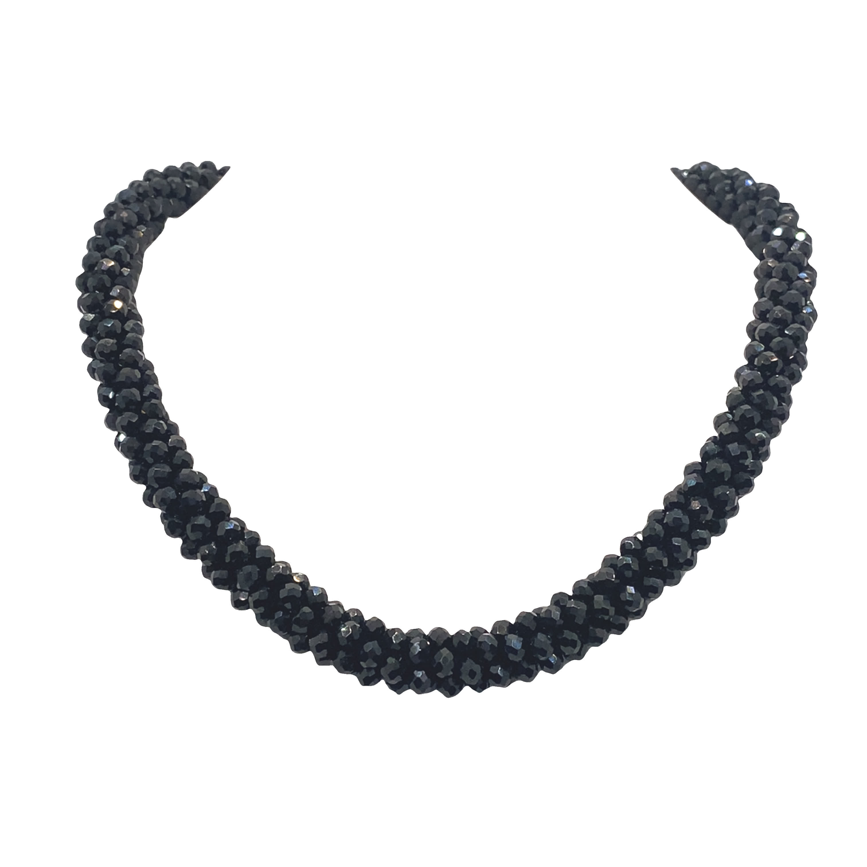 Naszyjnik z koralików kryształowych okrągłych