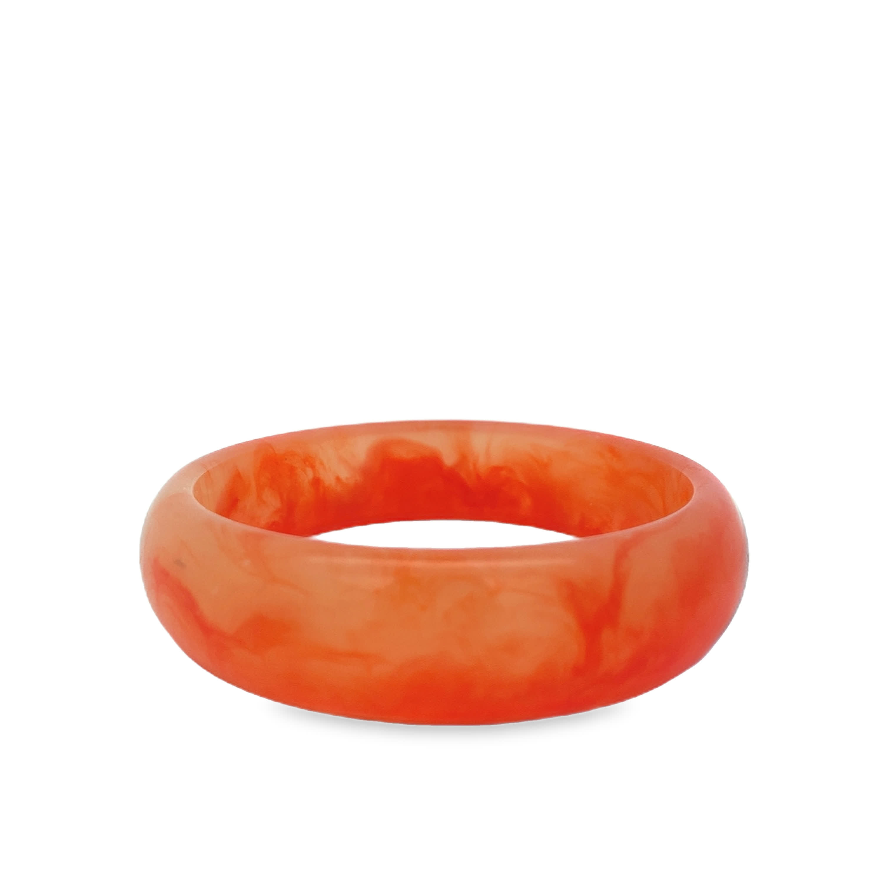 Jednolita pomarańczowa bransoletka sztywna typu bangle