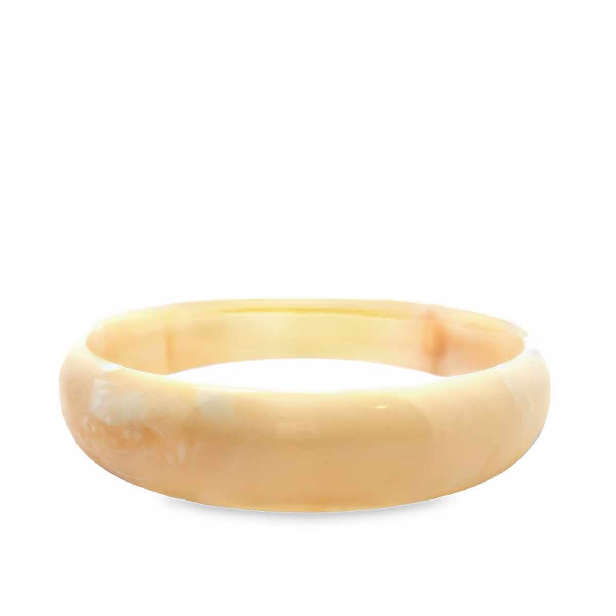 Gładka beżowa bransoletka typu bangle