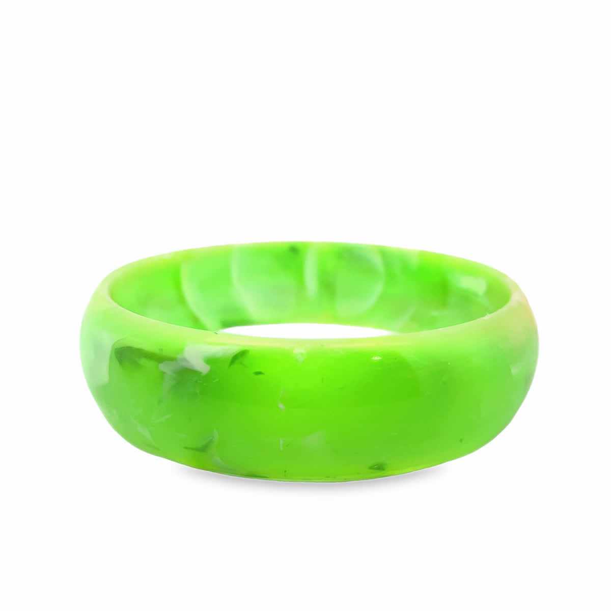 Masywna bransoletka bangle w kolorze jasnozielonym