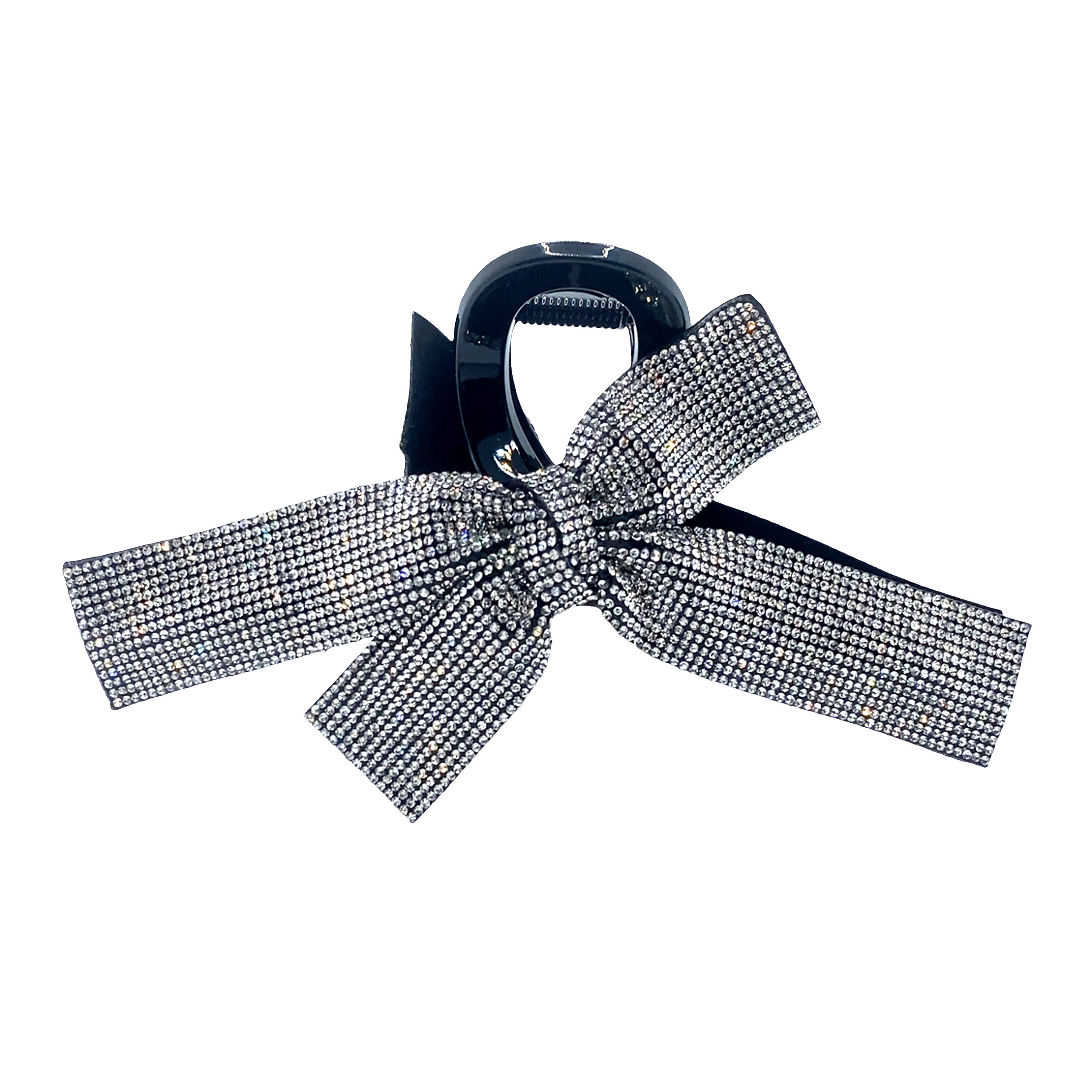 Ozdobna kokardka do włosów z kryształkami