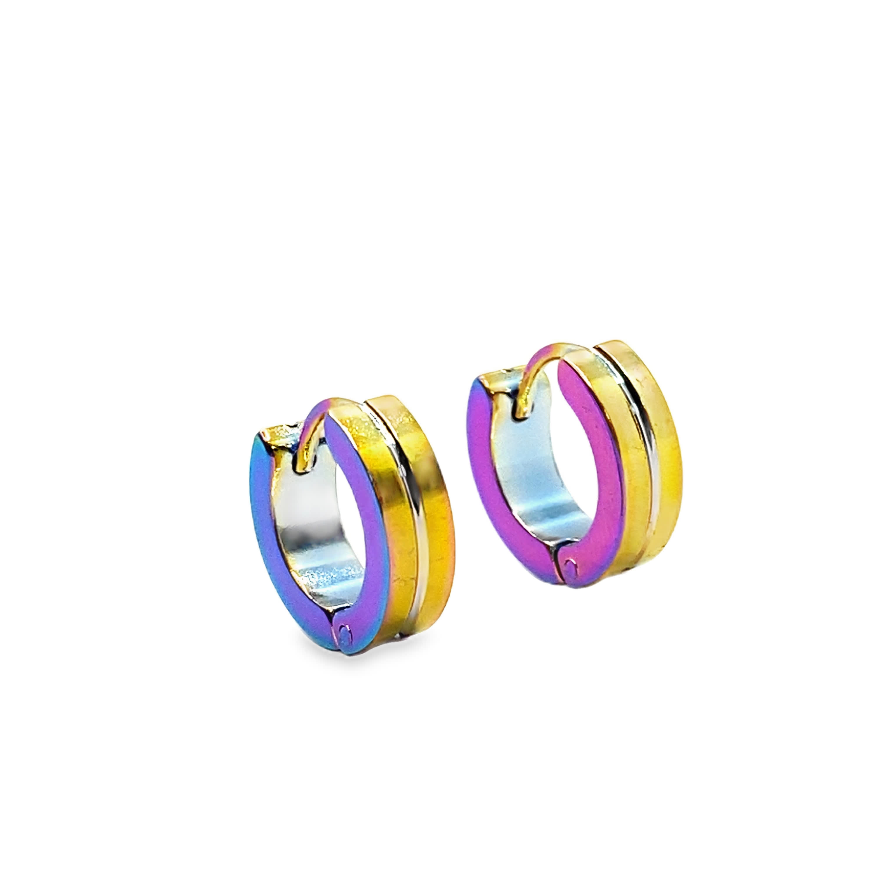 Eleganckie kolczyki kółka w kolorze metalu