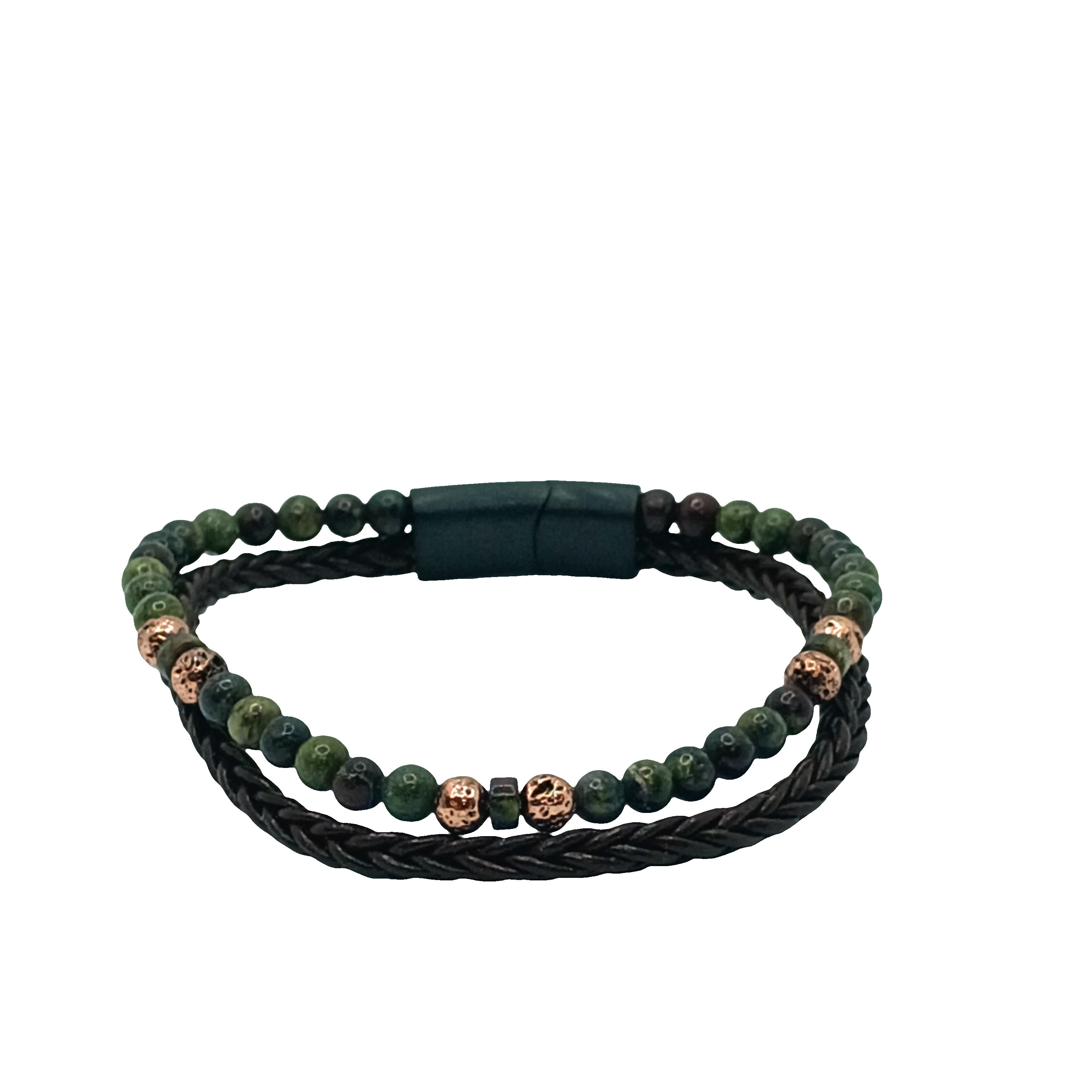Bransoletka z koralików jadeitowych: zielona okrągła bransoletka z kamieni szlachetnych w szlifie kaboszonowym