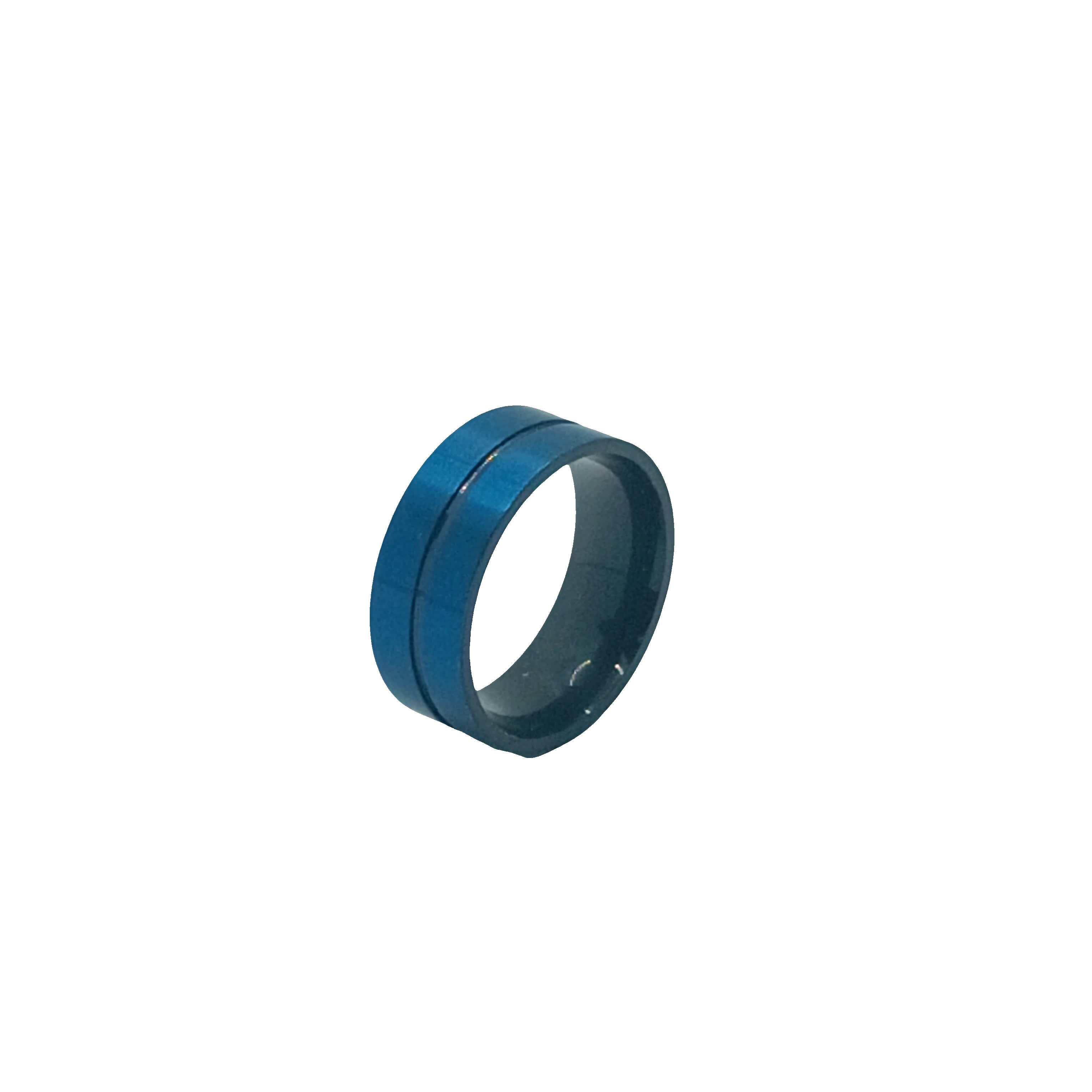 Stylowy pierścień w kolorze niebiesko-czarnym