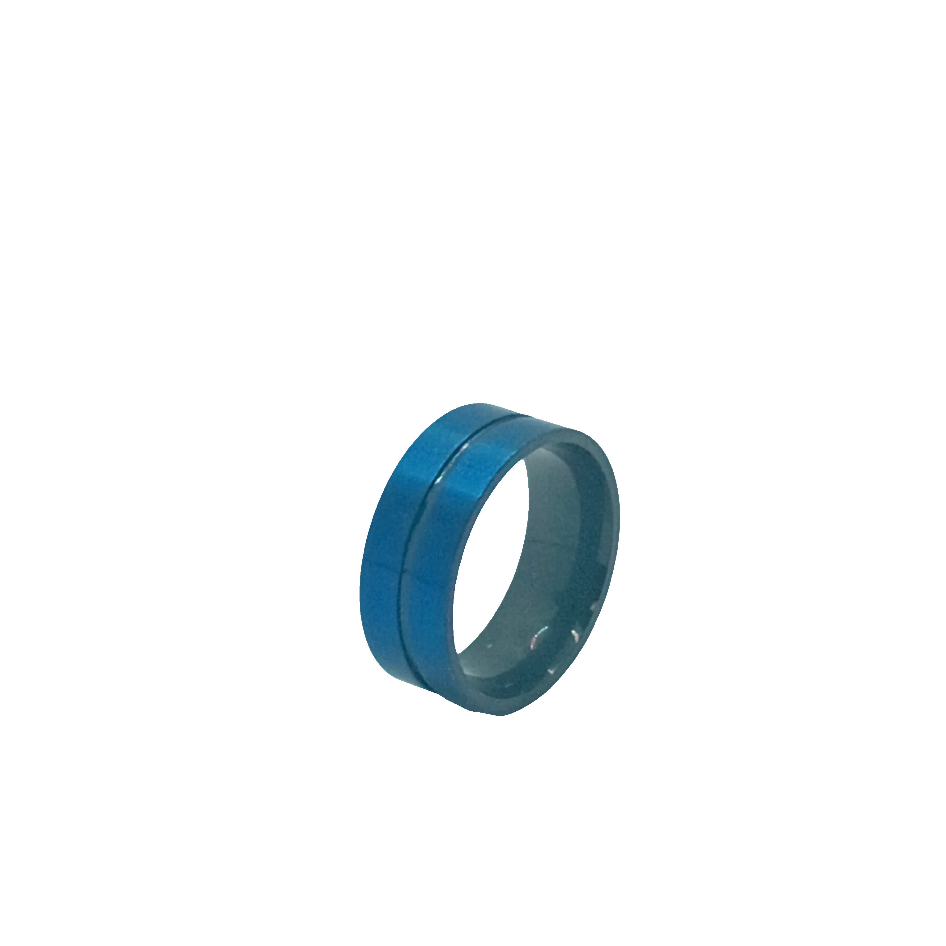 Stylowy pierścień w kolorze niebiesko-czarnym