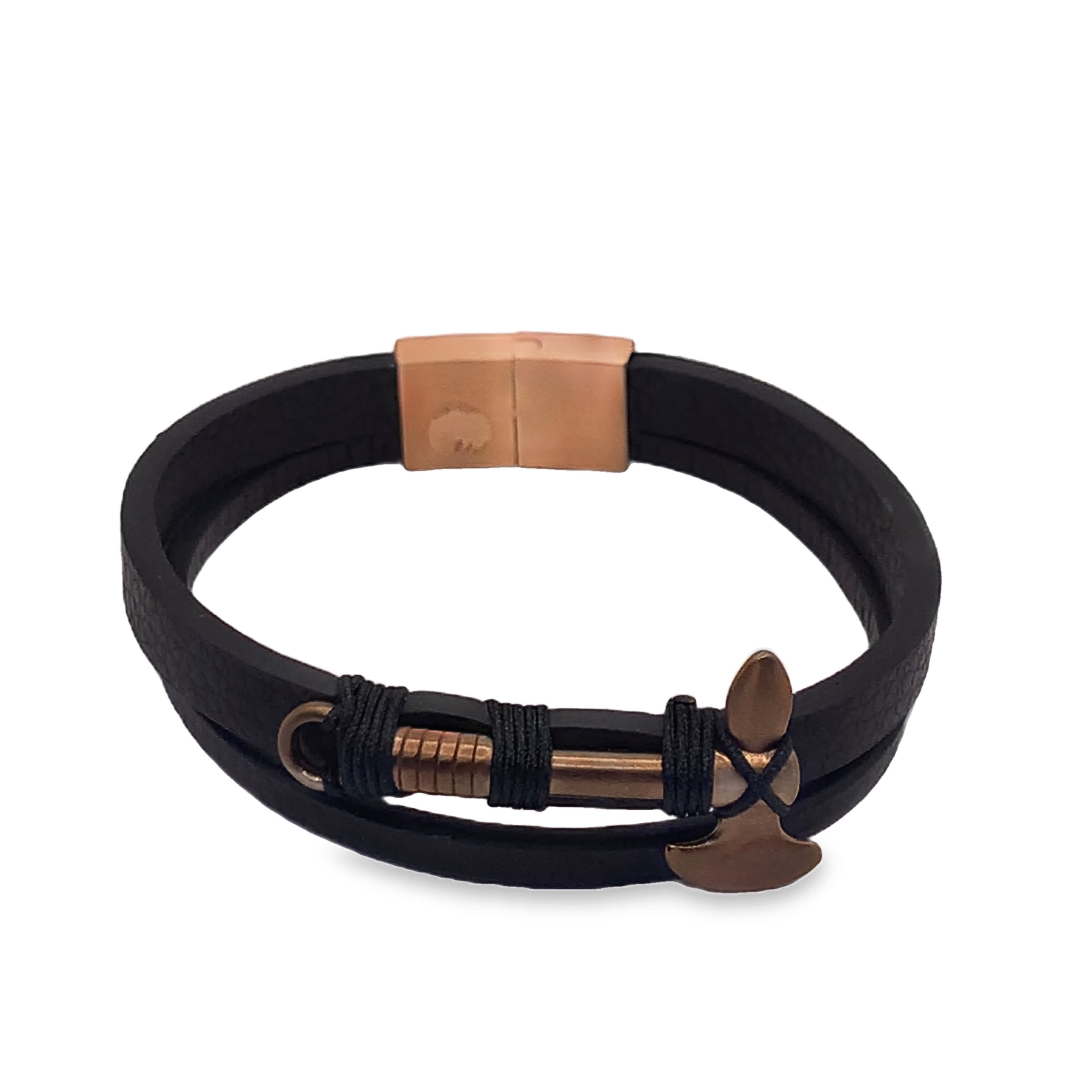 Bransoletka skórzana z łańcuszkiem Axe Accent