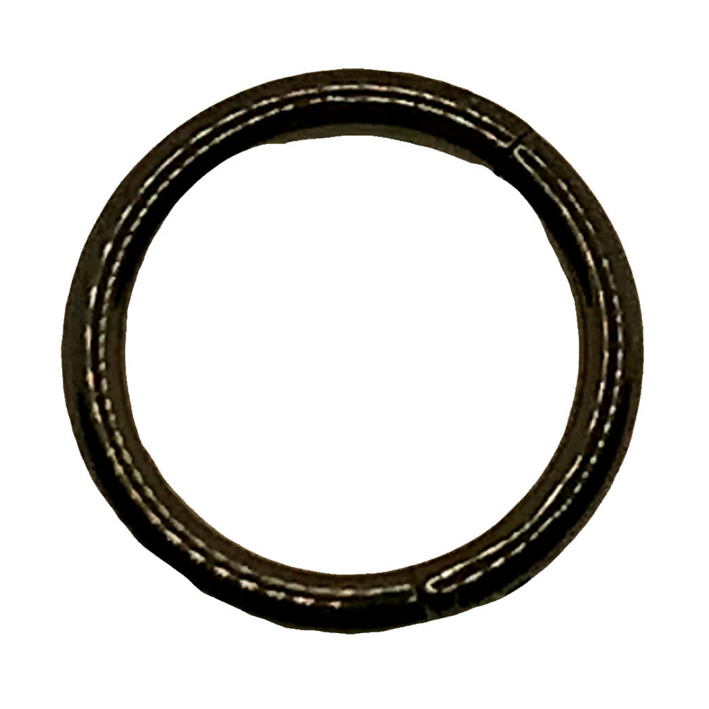 Nowoczesny polerowany czarny circular band ring