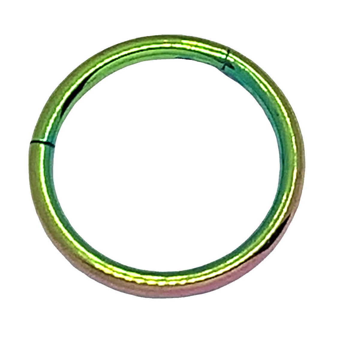Tęczowy opalizujący tytanowy hinged segment ring do piercingu