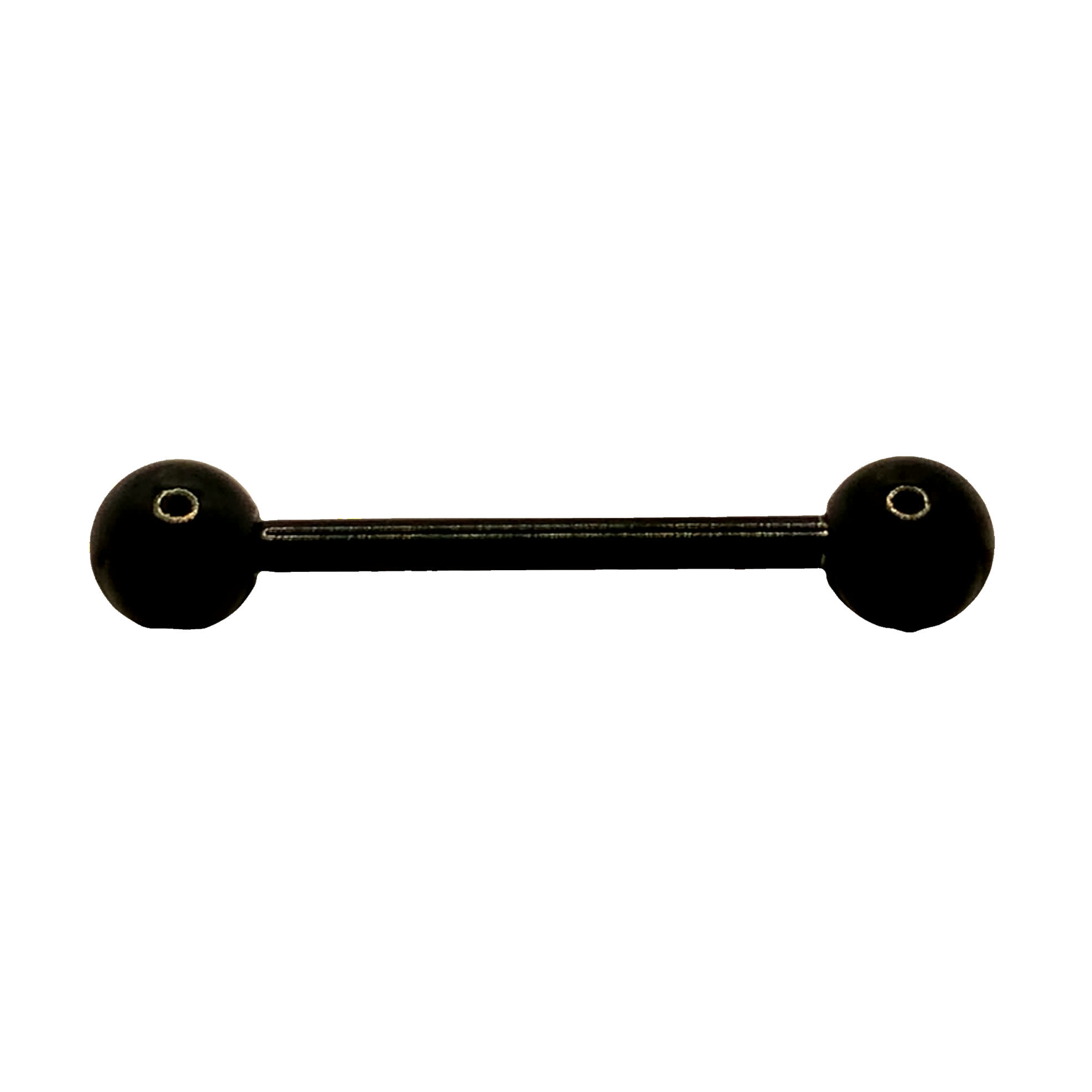 Czarny straight industrial barbell ze stali nierdzewnej z powłoką PVD
