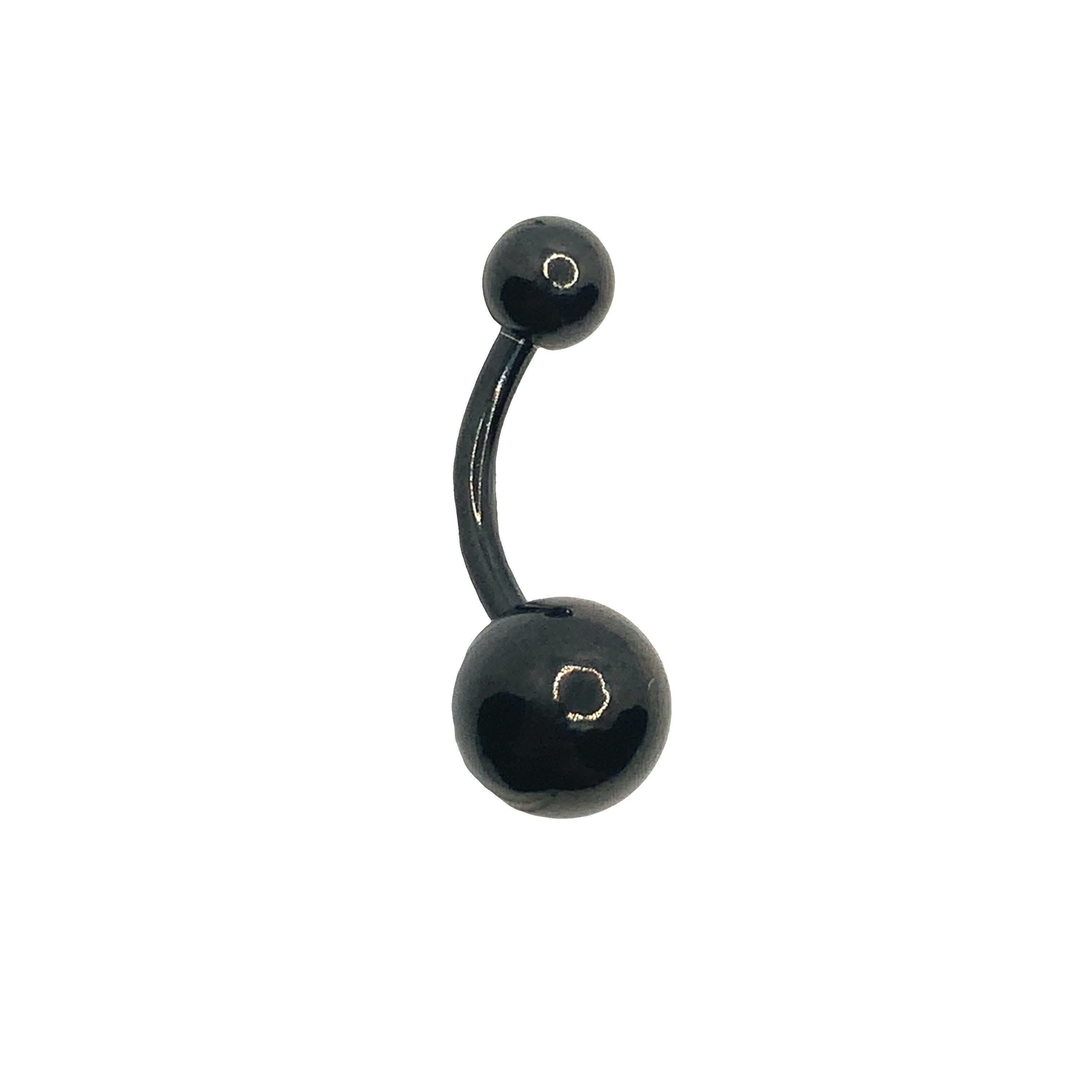 Minimalist Black Polished Curved Barbell Jewelry