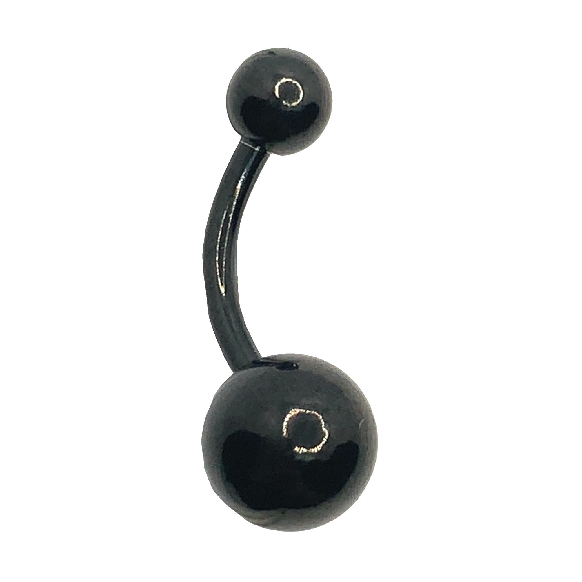 Minimalistyczny czarny polerowany curved barbell