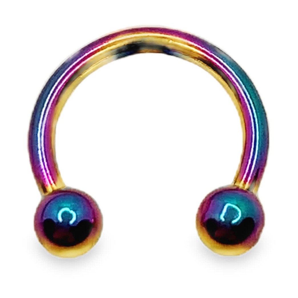 Opalizujący tęczowy horseshoe septum