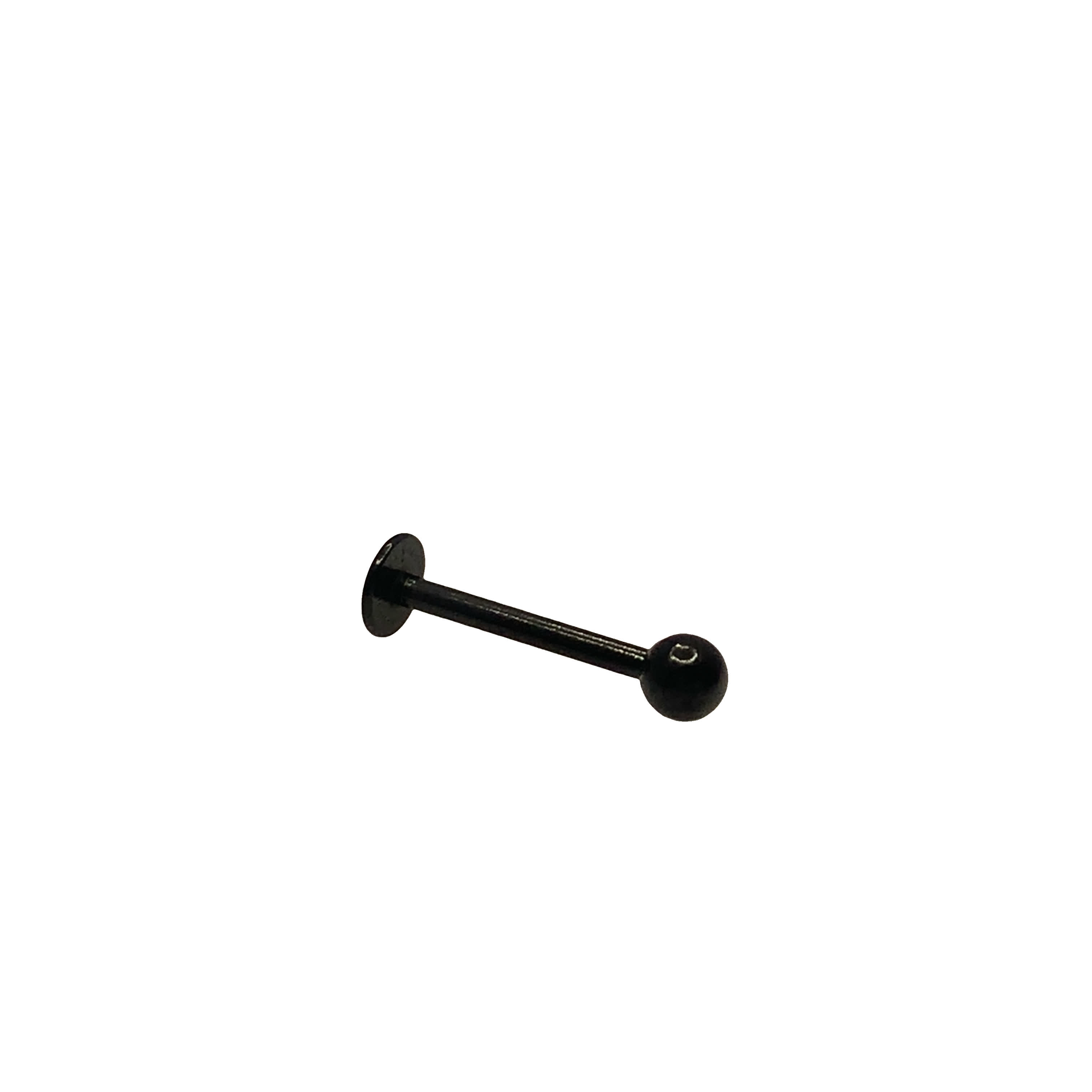 Black Onyx Cabochon Flat-Back Labret Stud