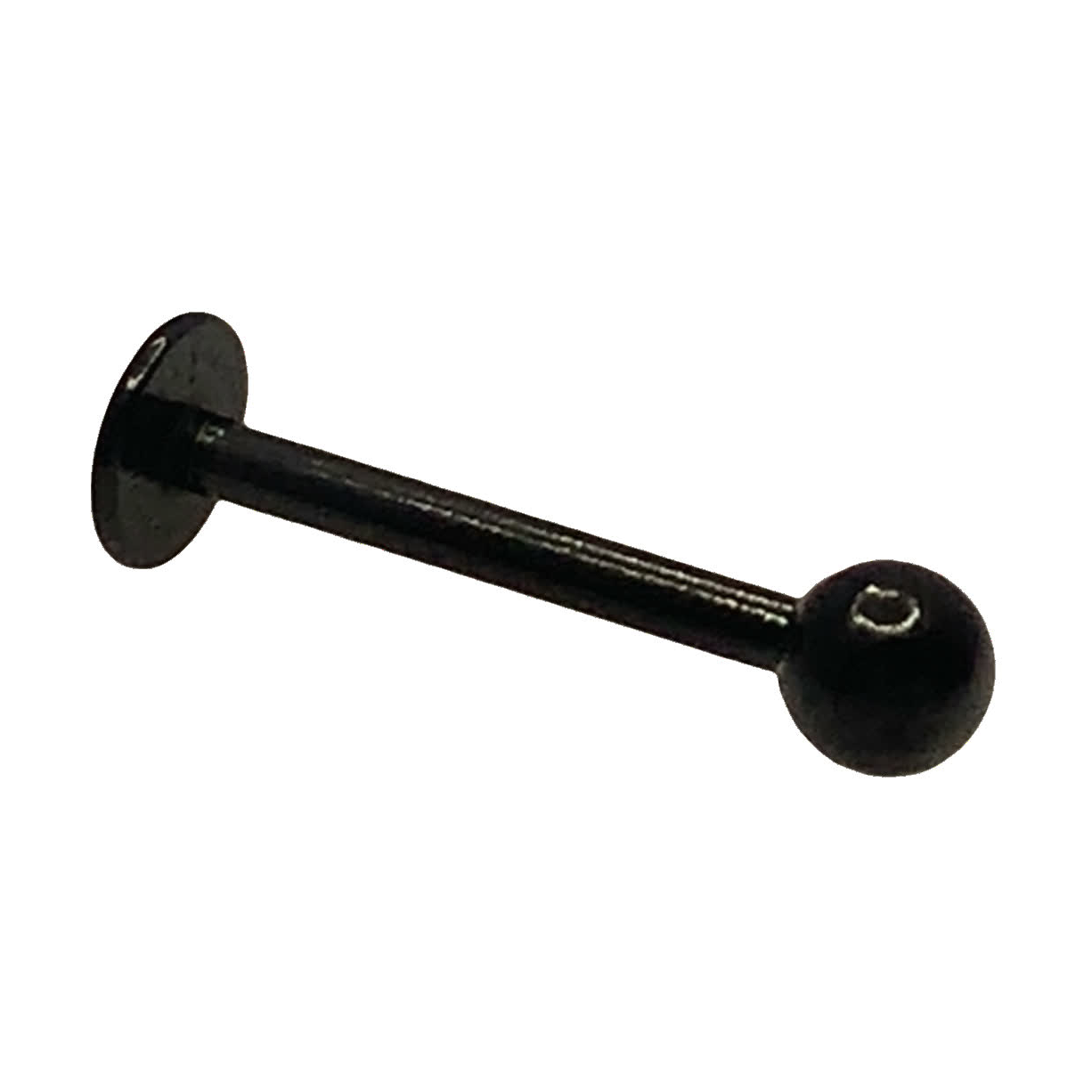 Labret flat-back z kaboszonem kamienia czarnego onyksu