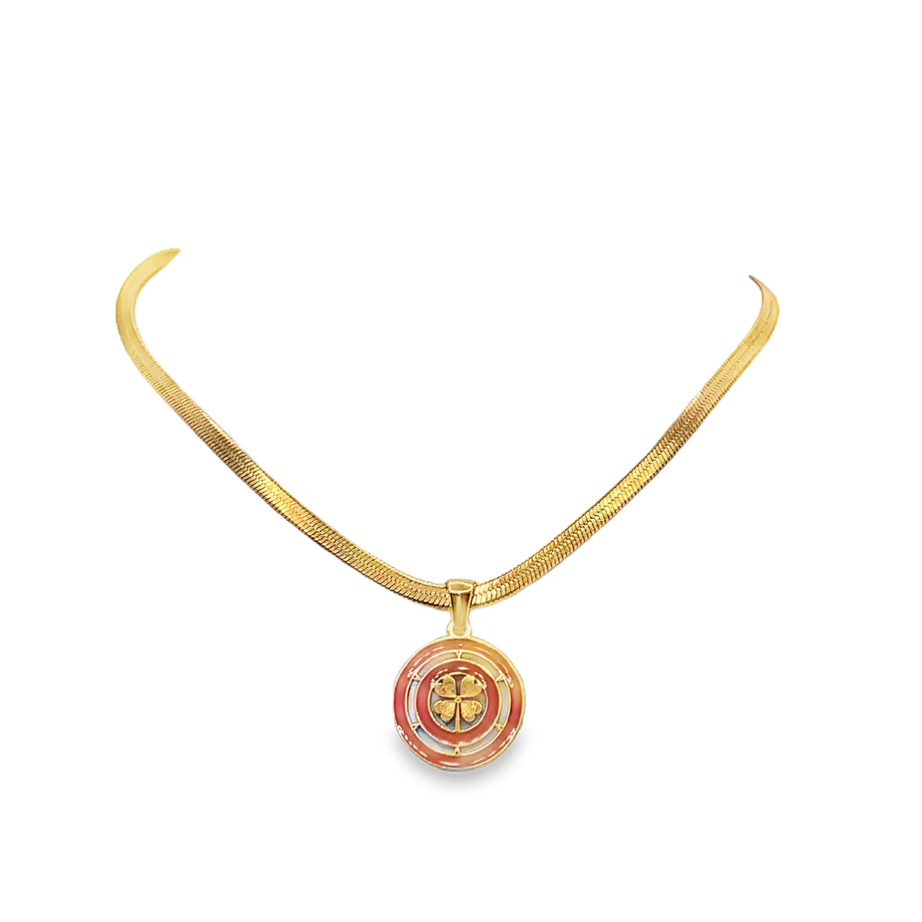 Elegancki złocony naszyjnik