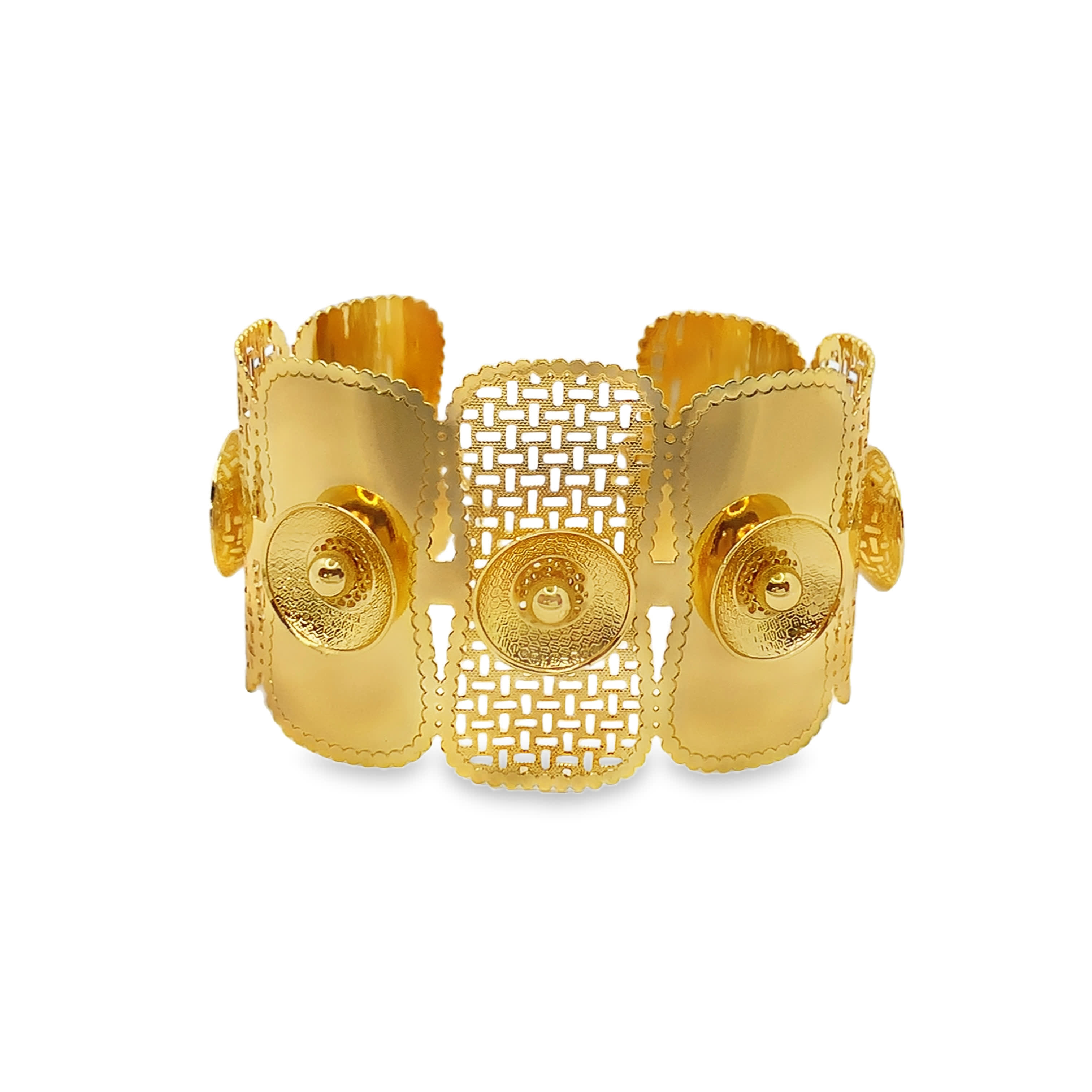 Wykwintna ażurowa złocona bransoletka