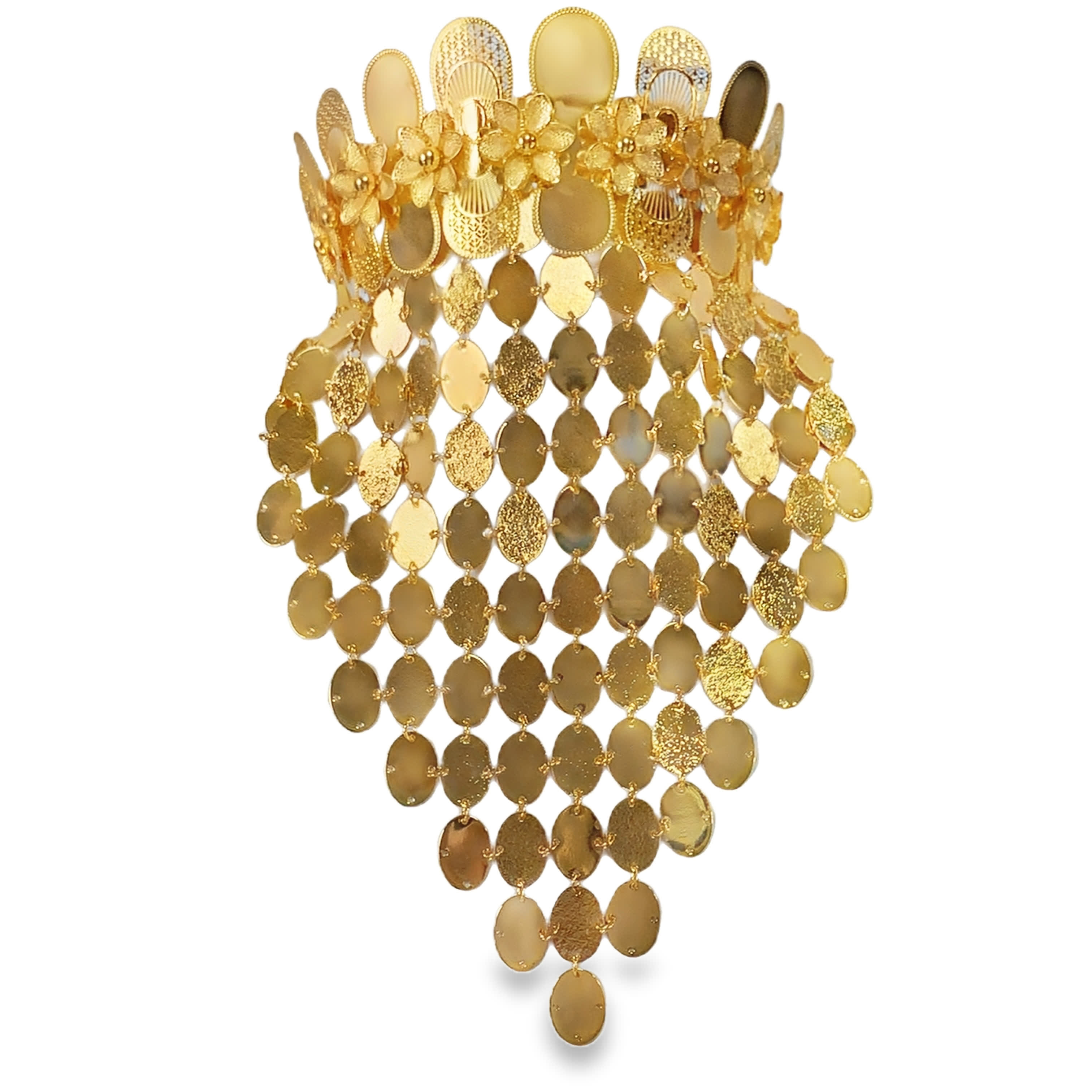 Złocony wisiorek z dyskiem