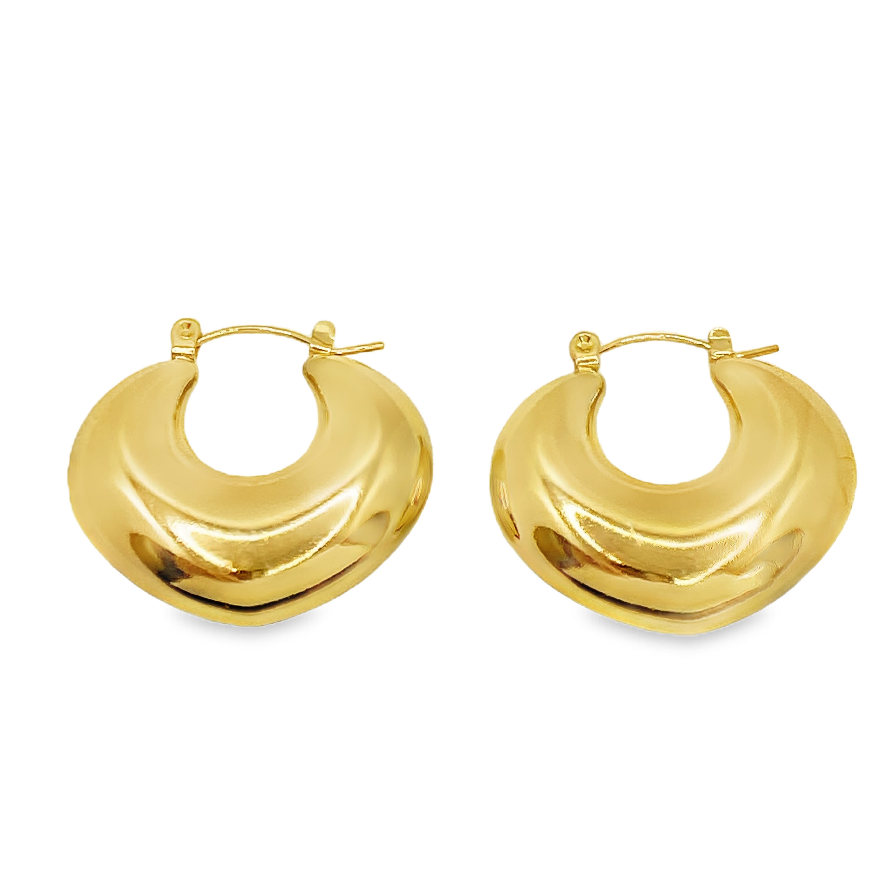 Klasyczne kolczyki koła ze złoconej stali