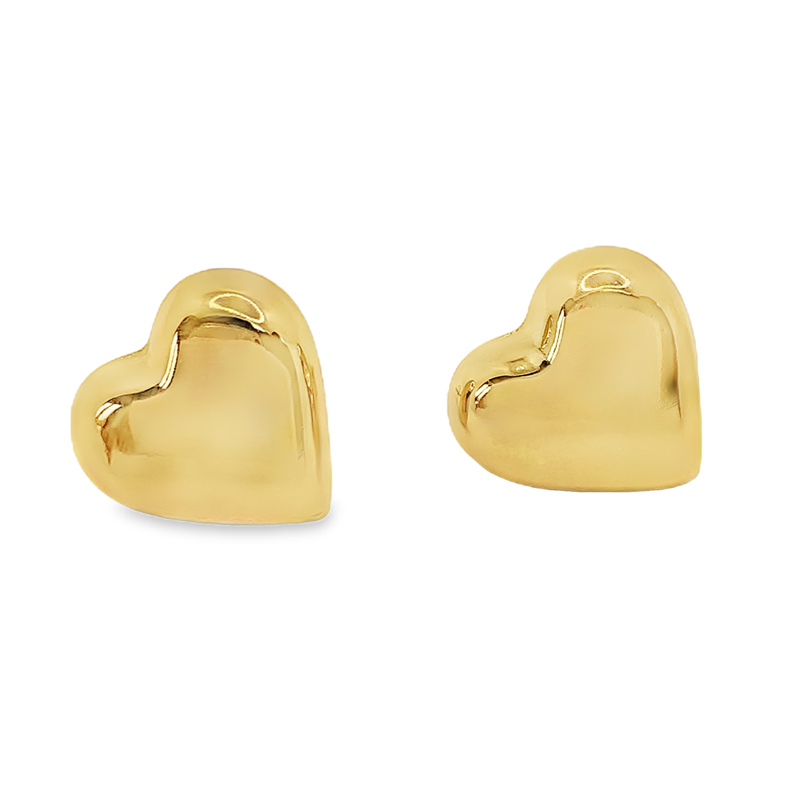 Klasyczne kolczyki w kształcie serca ze złoconej stali