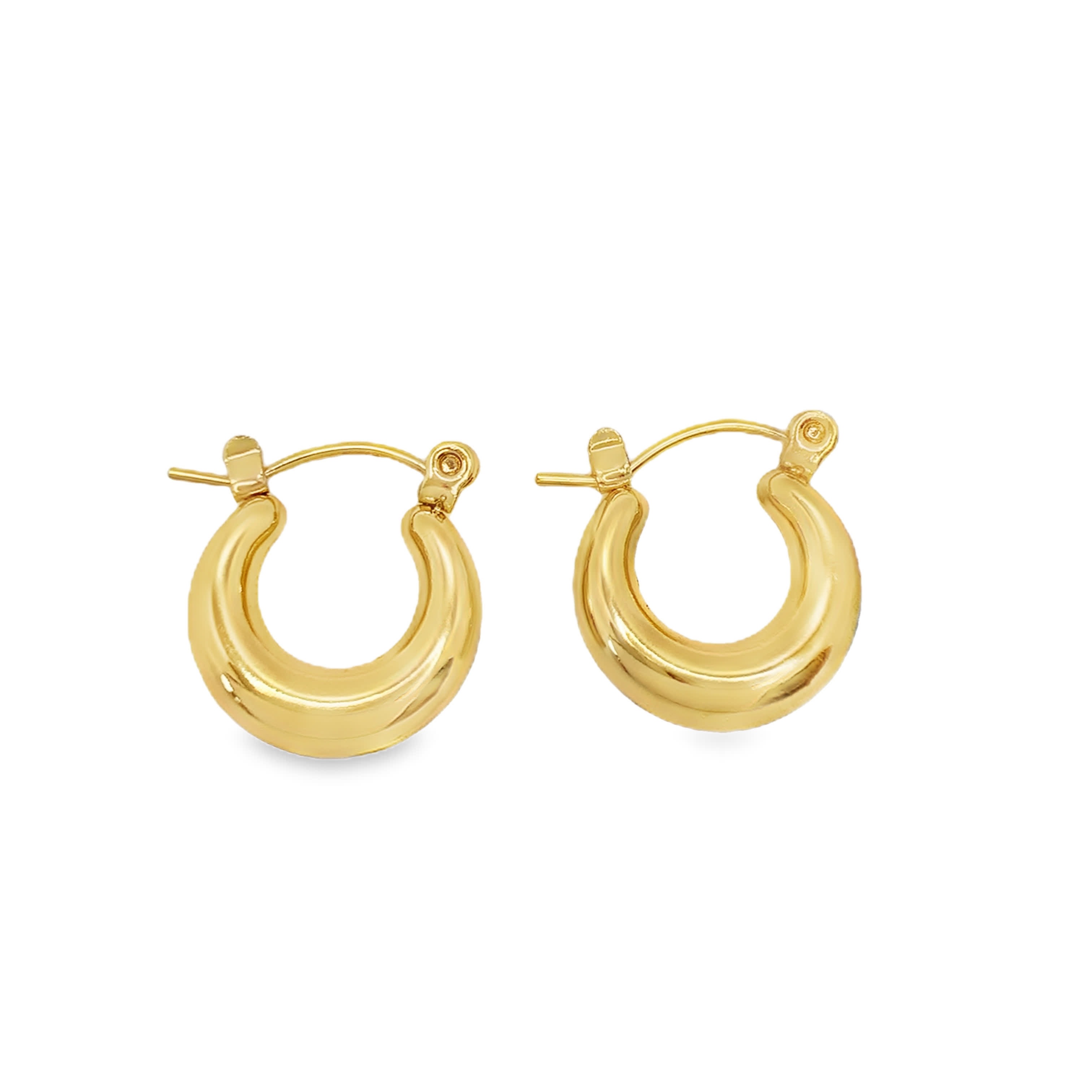 Klasyczne złocone kolczyki koła