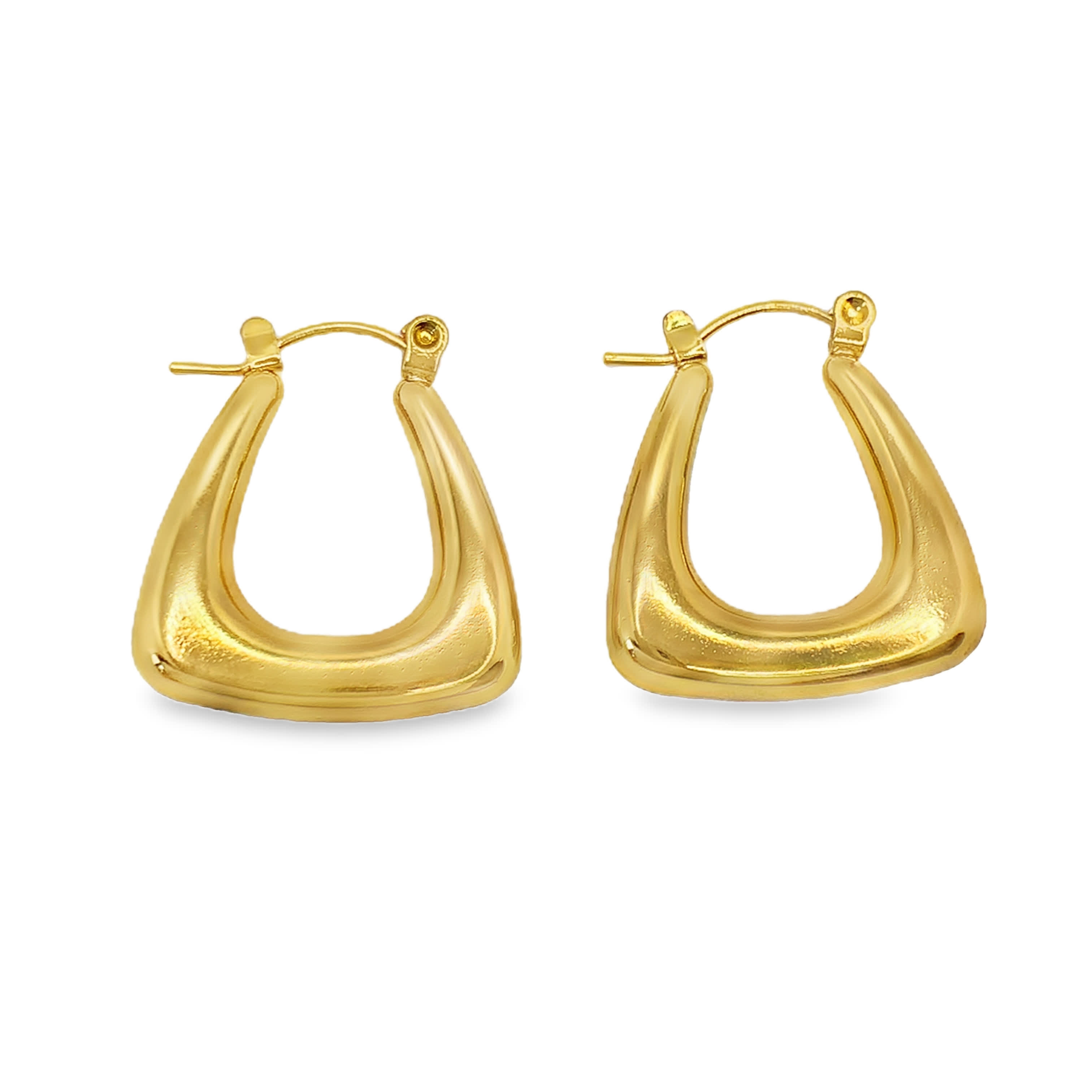 Nowoczesne złocone kolczyki koła