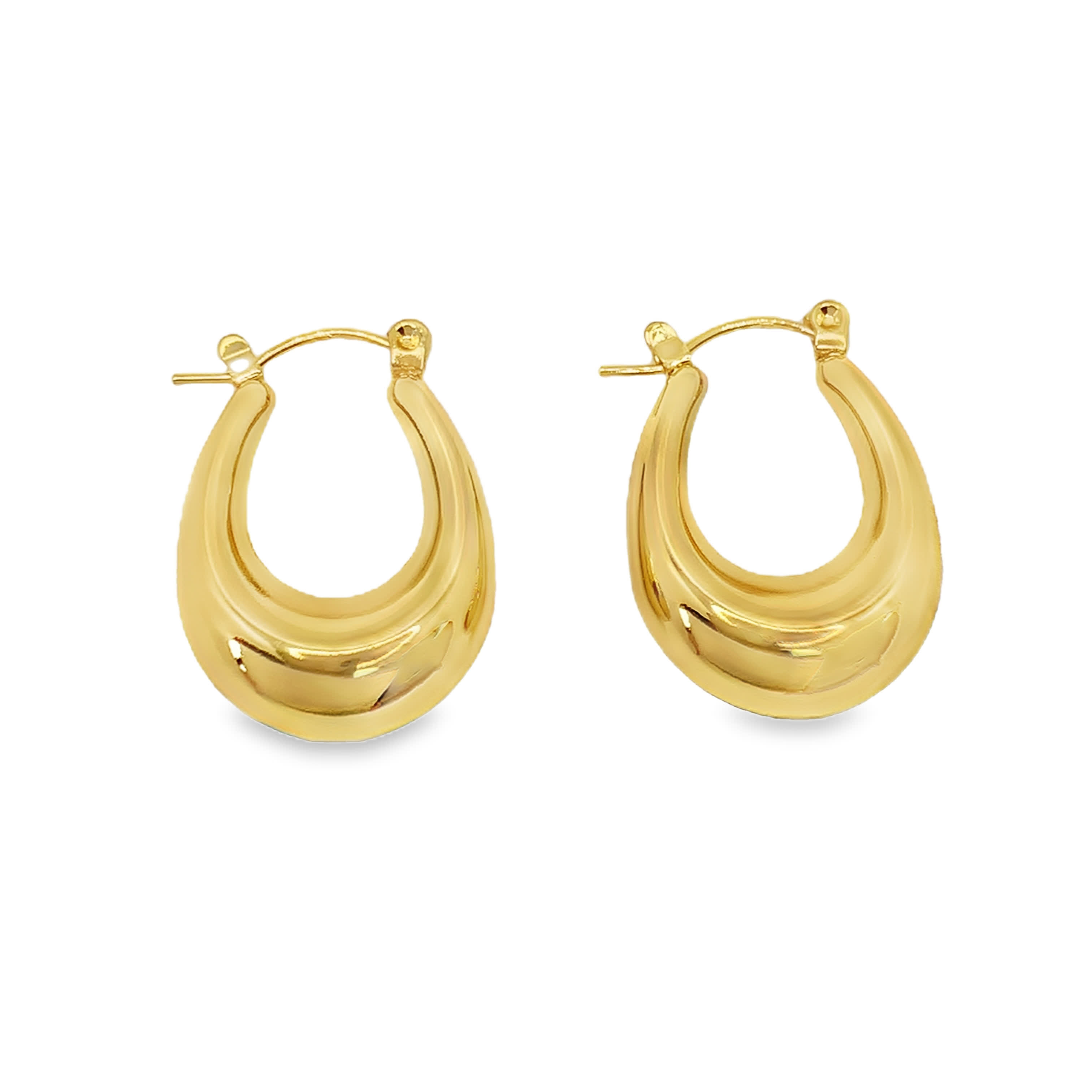 Klasyczne złocone kolczyki koła