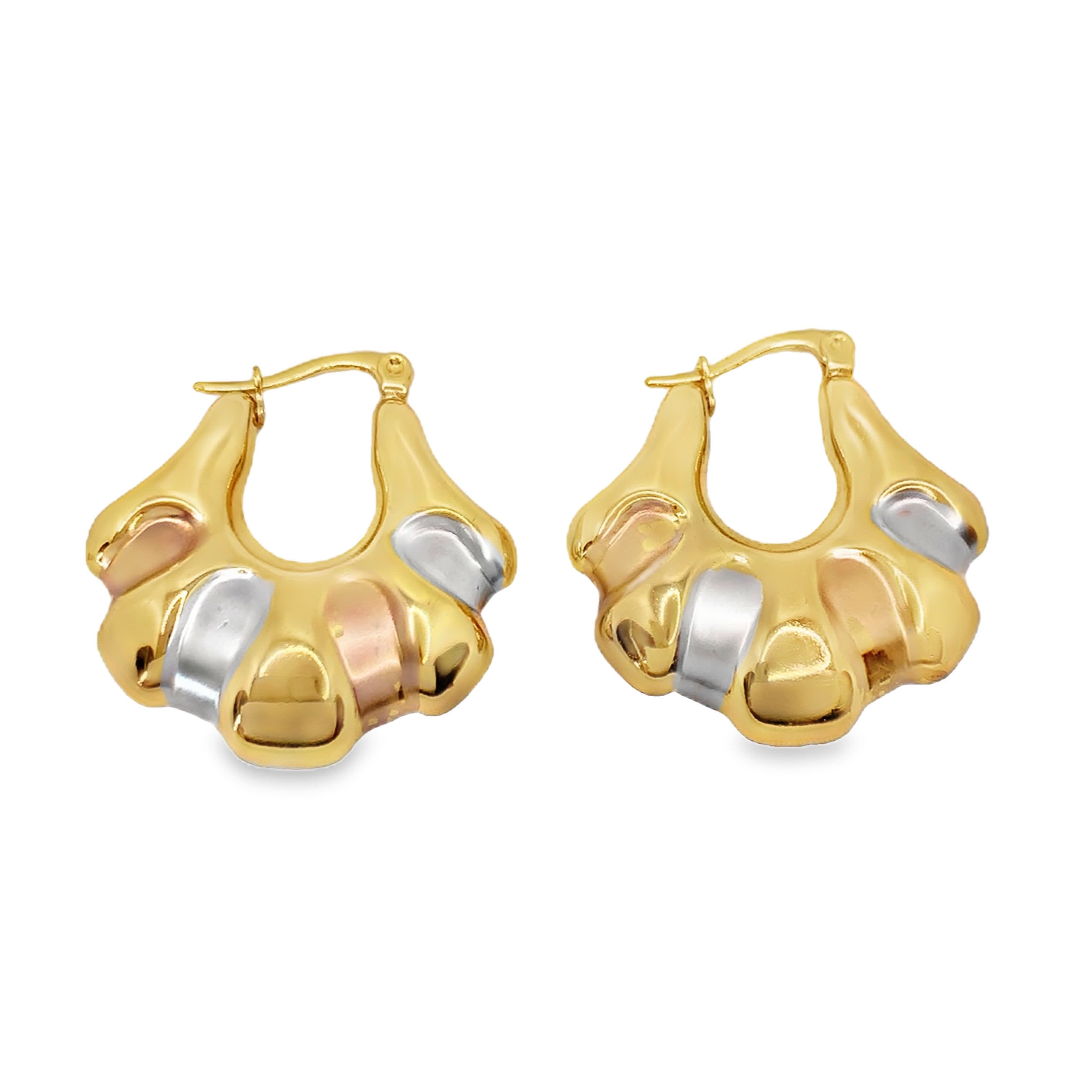 Eleganckie złocone kolczyki koła