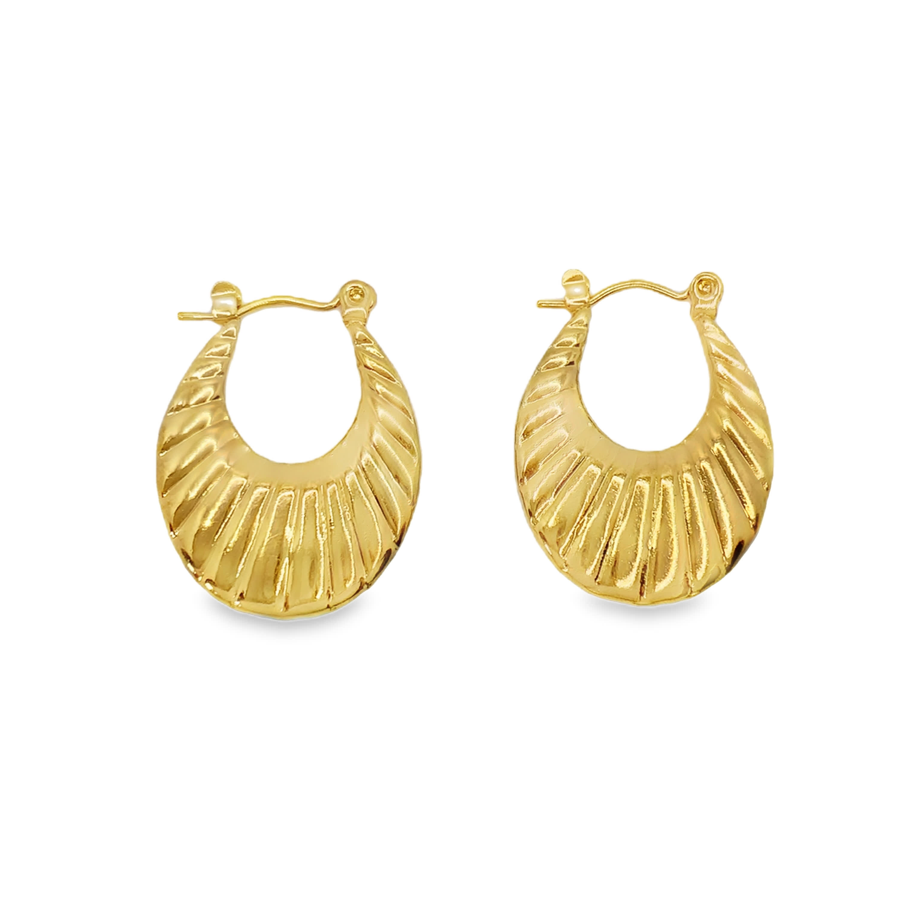 Klasyczne złocone kolczyki koła