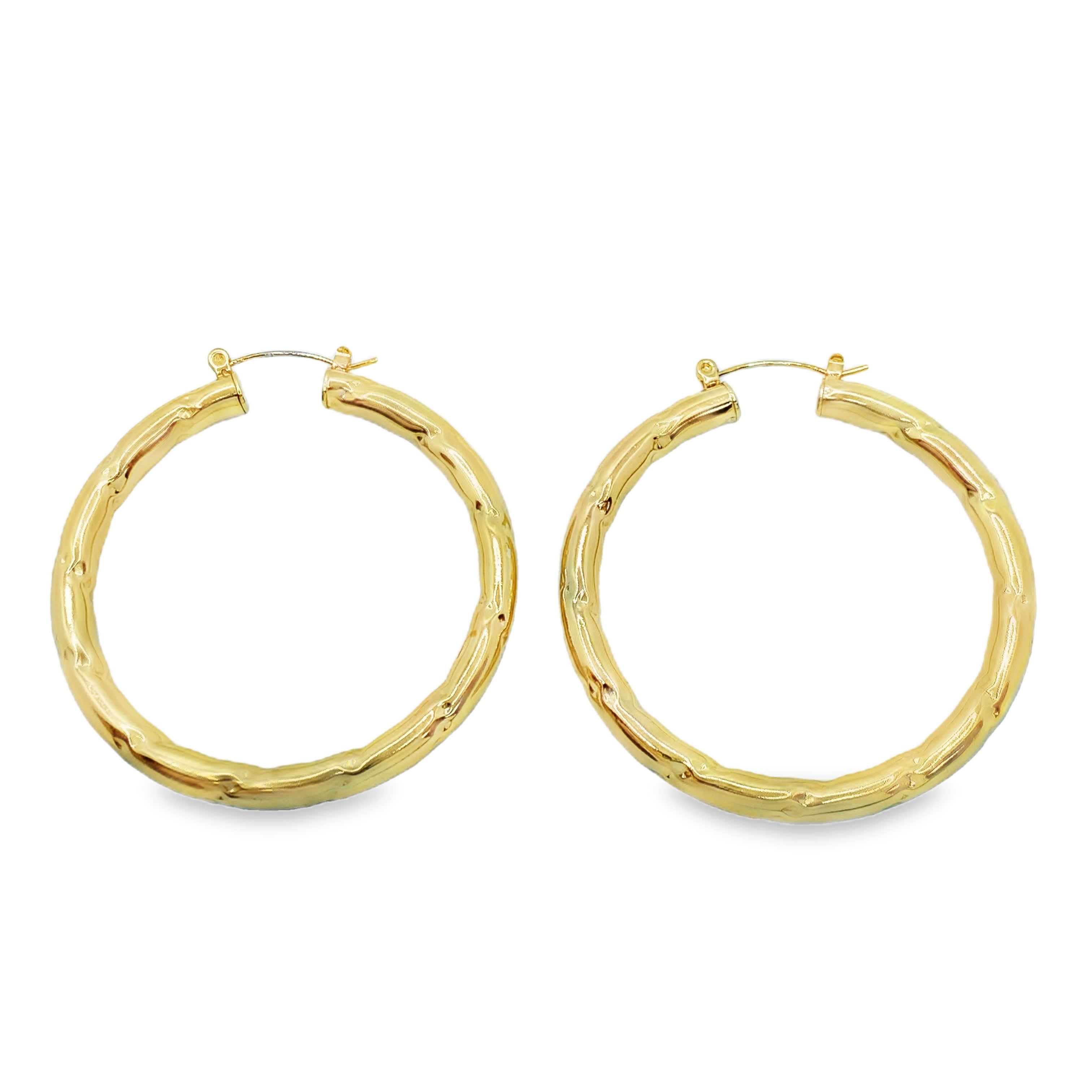 Klasyczne kolczyki koła ze złoconej stali