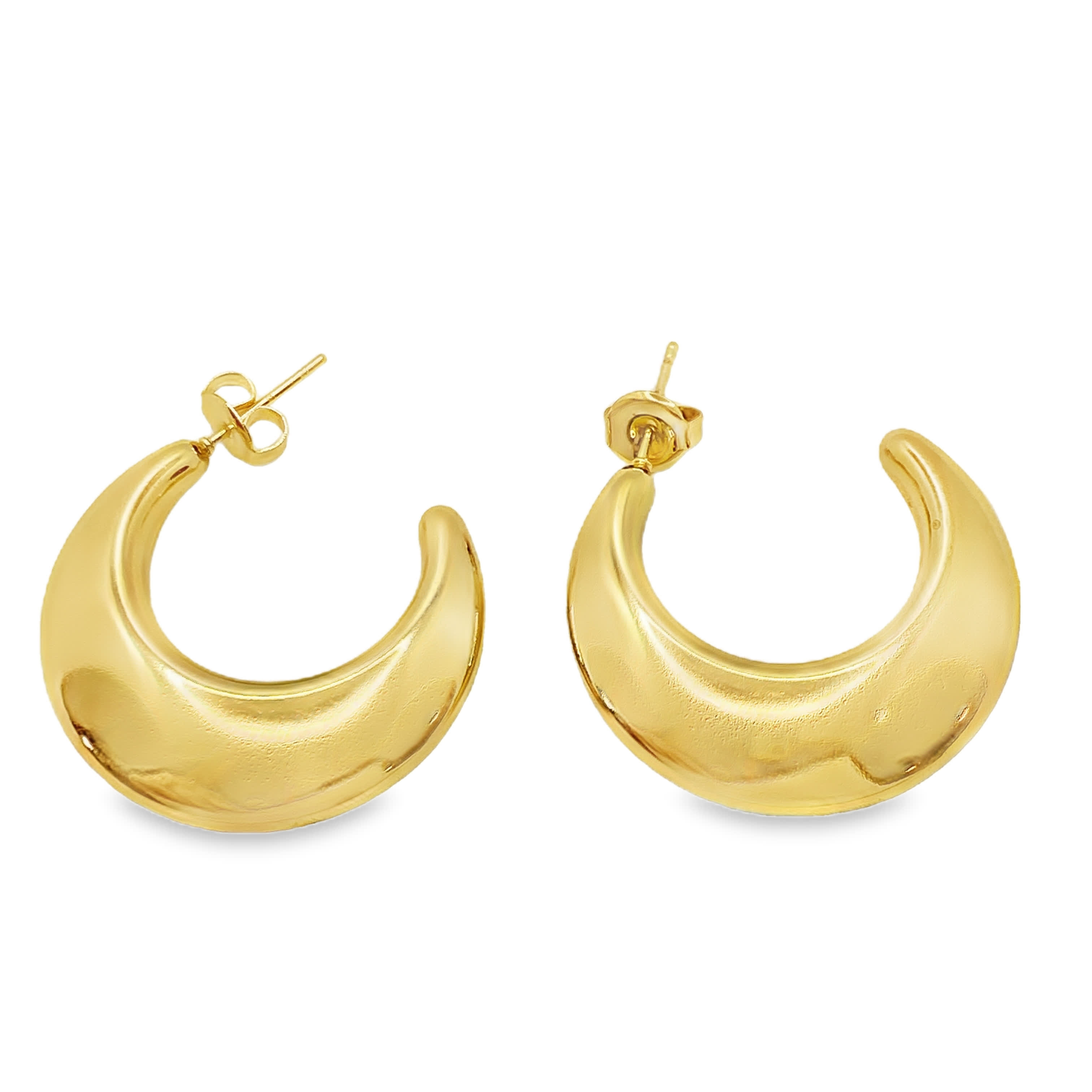 Teksturowane złocone kolczyki koła – elegancka kolekcja biżuterii