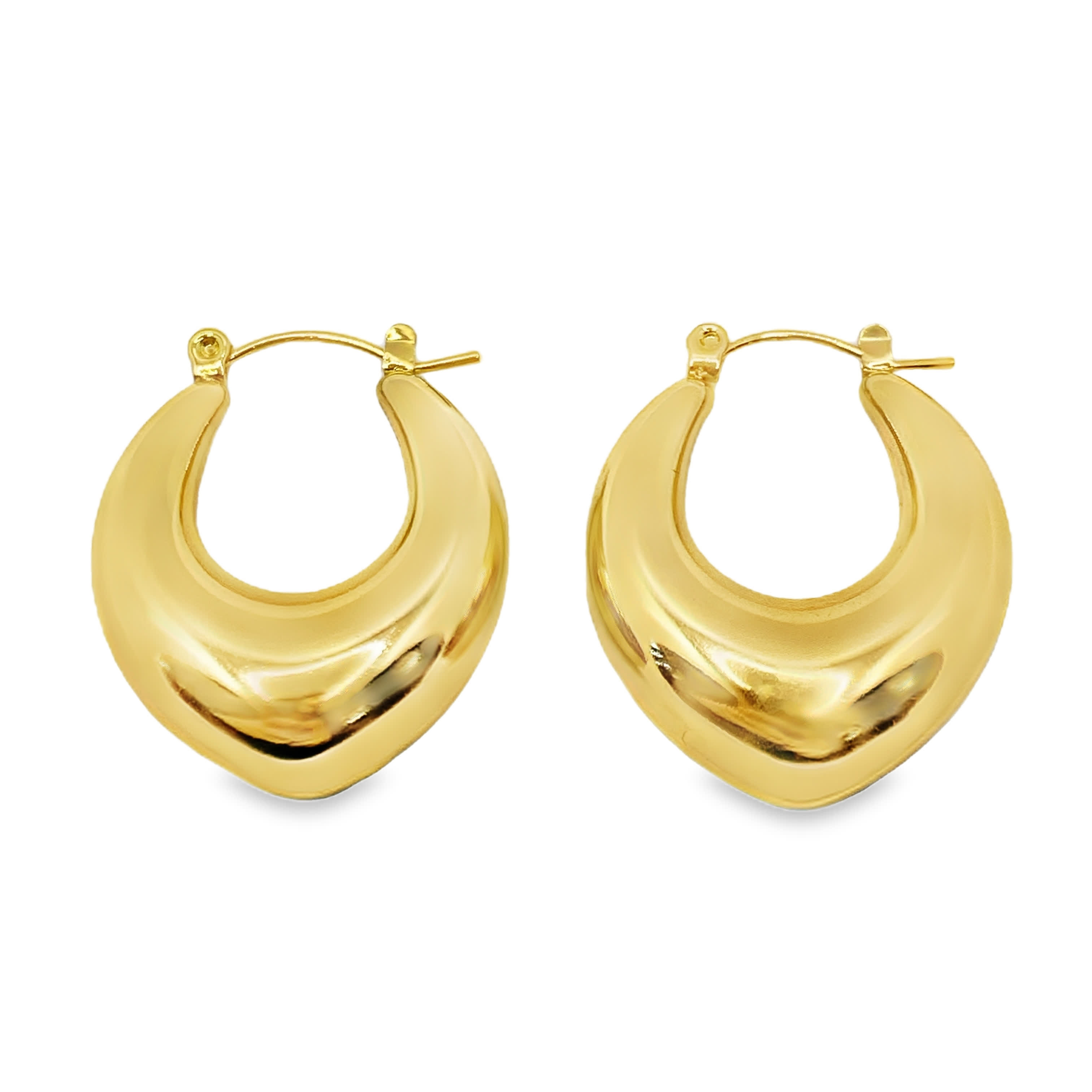 Eleganckie kolczyki koła ze złoconej stali