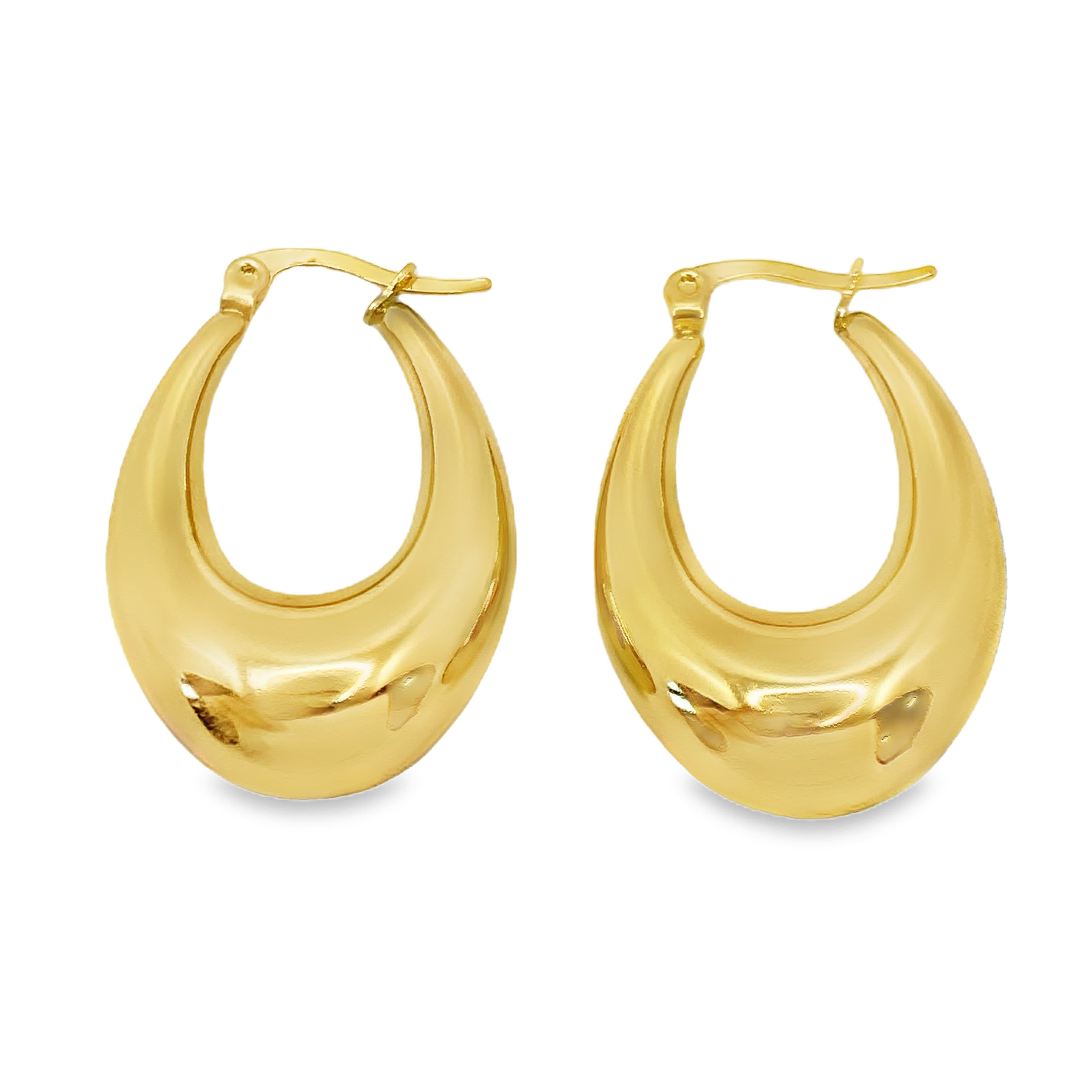 Eleganckie kolczyki koła ze złoconej stali