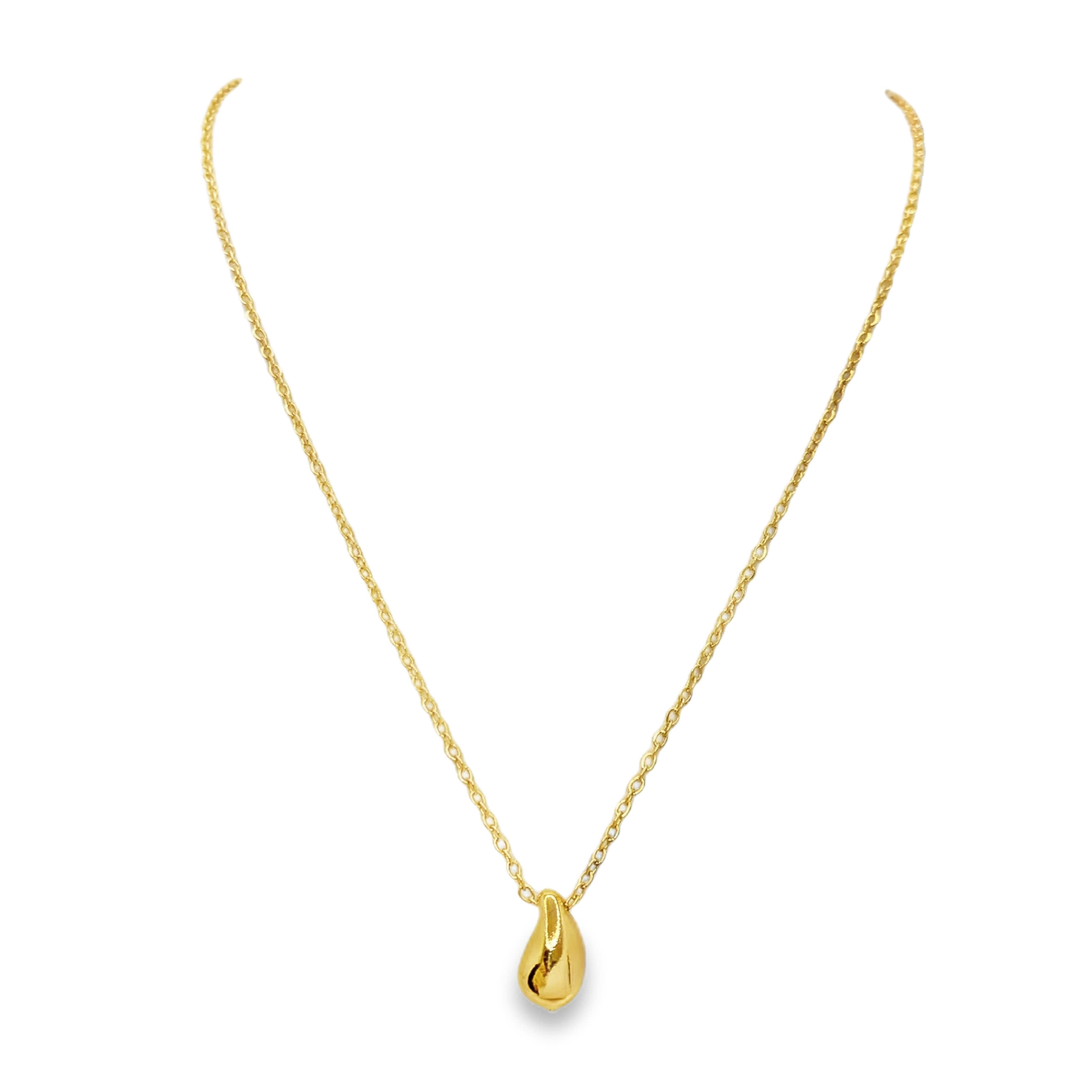 Minimalistyczny naszyjnik ze złoconej stali z zawieszką