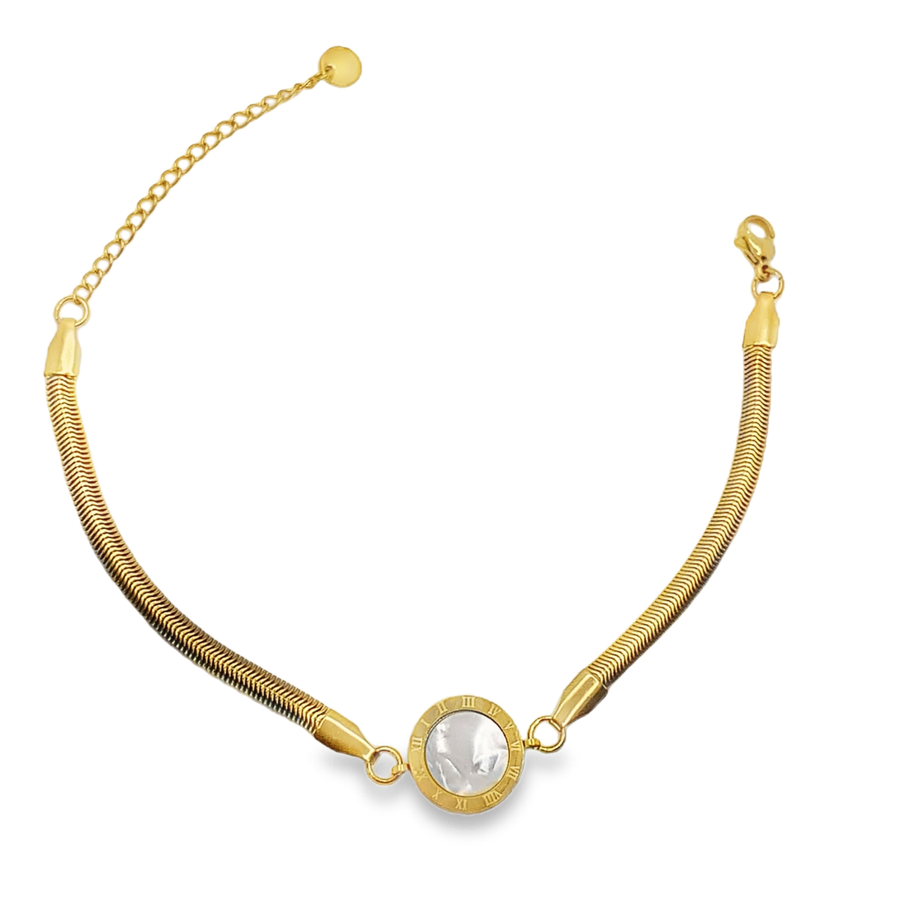 Bransoletka z okrągłą perłą kaboszonową