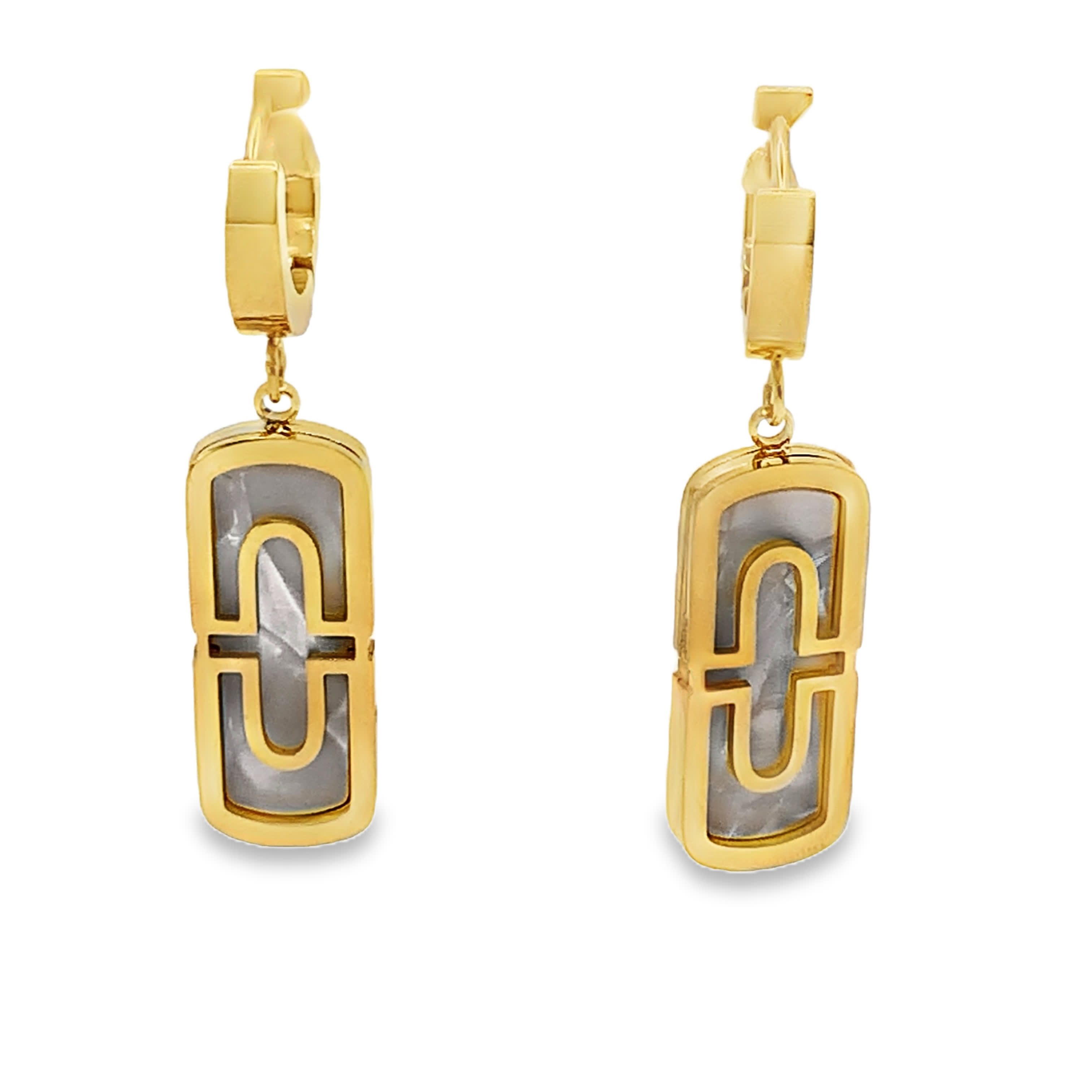 Eleganckie złocone kolczyki wiszące