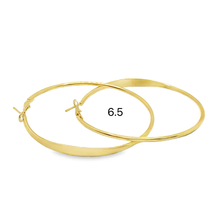 Klasyczne kolczyki koła ze złoconej stali