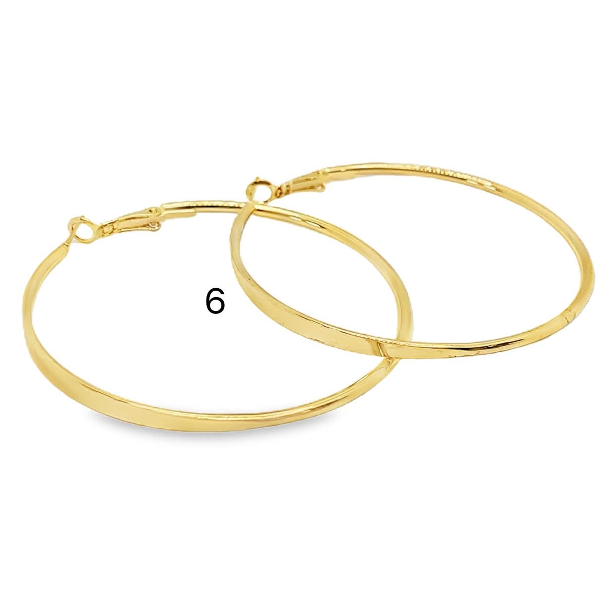 Klasyczne kolczyki koła ze złoconej stali