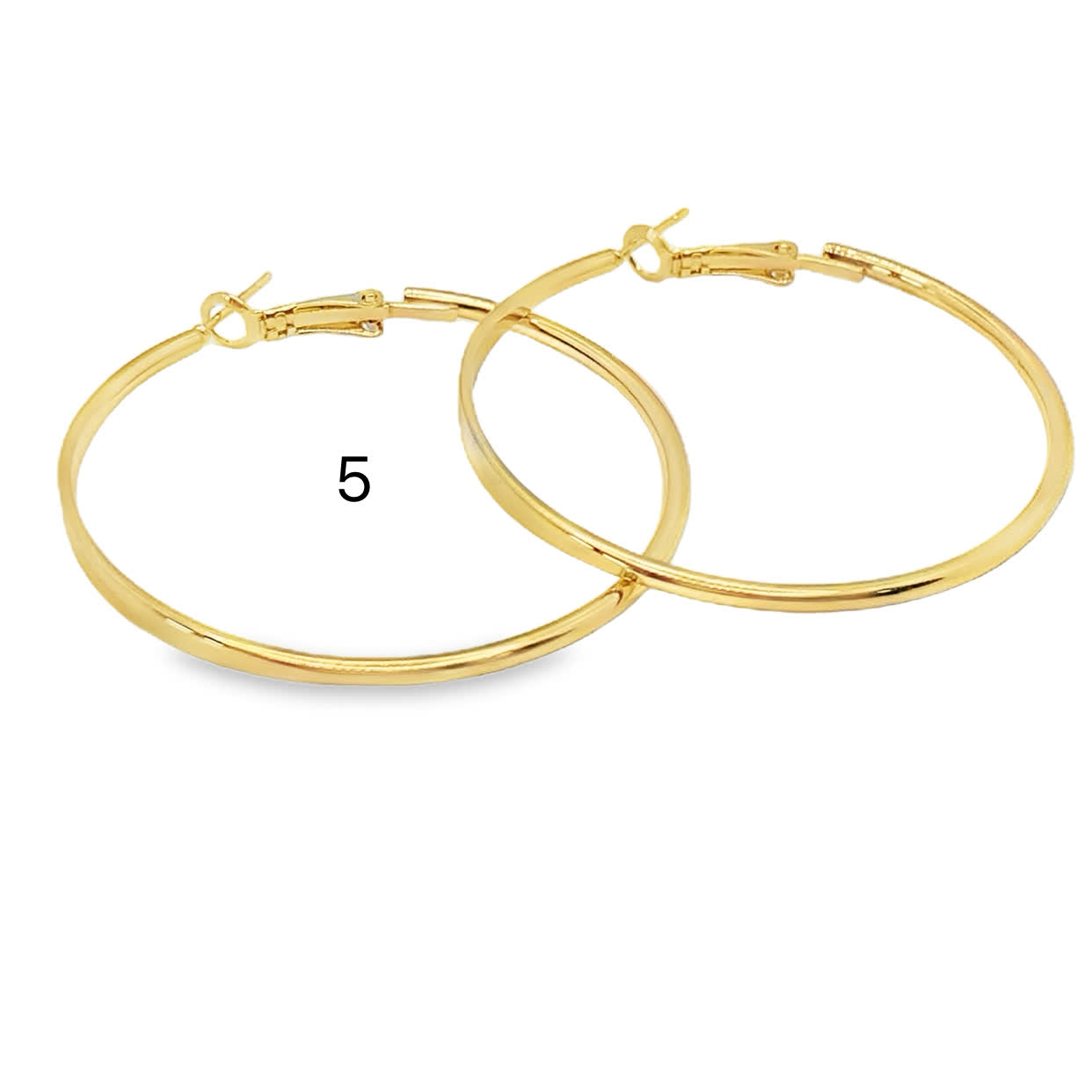 Klasyczne złocone kolczyki koła