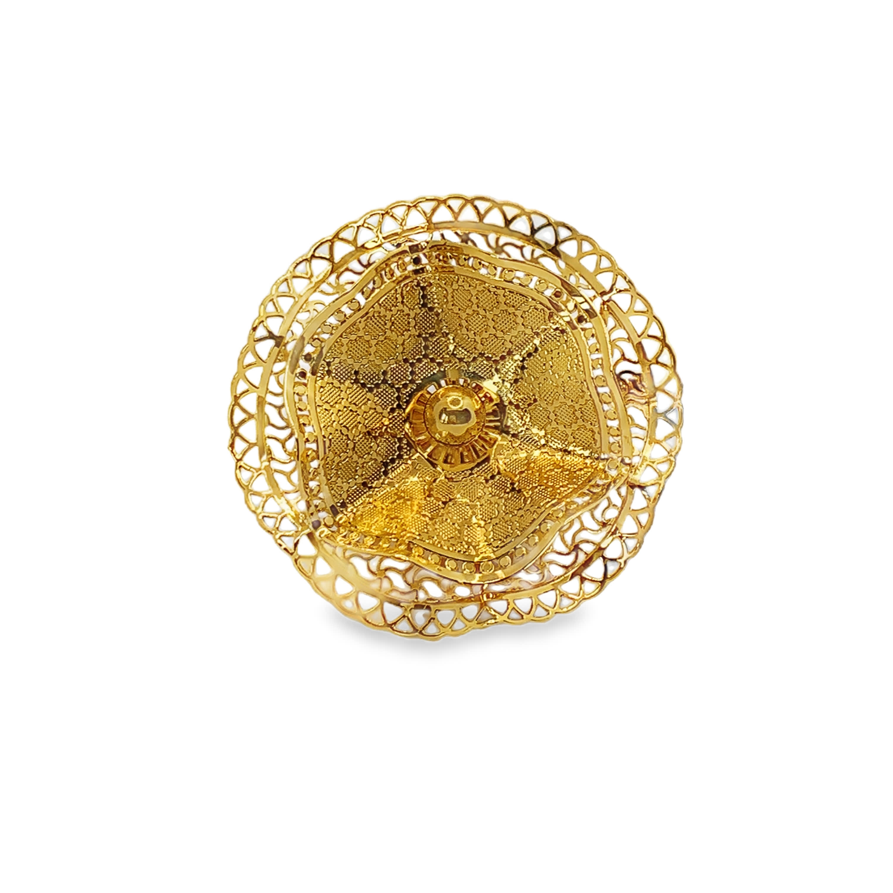 Misterny filigranowy złocony wisiorek