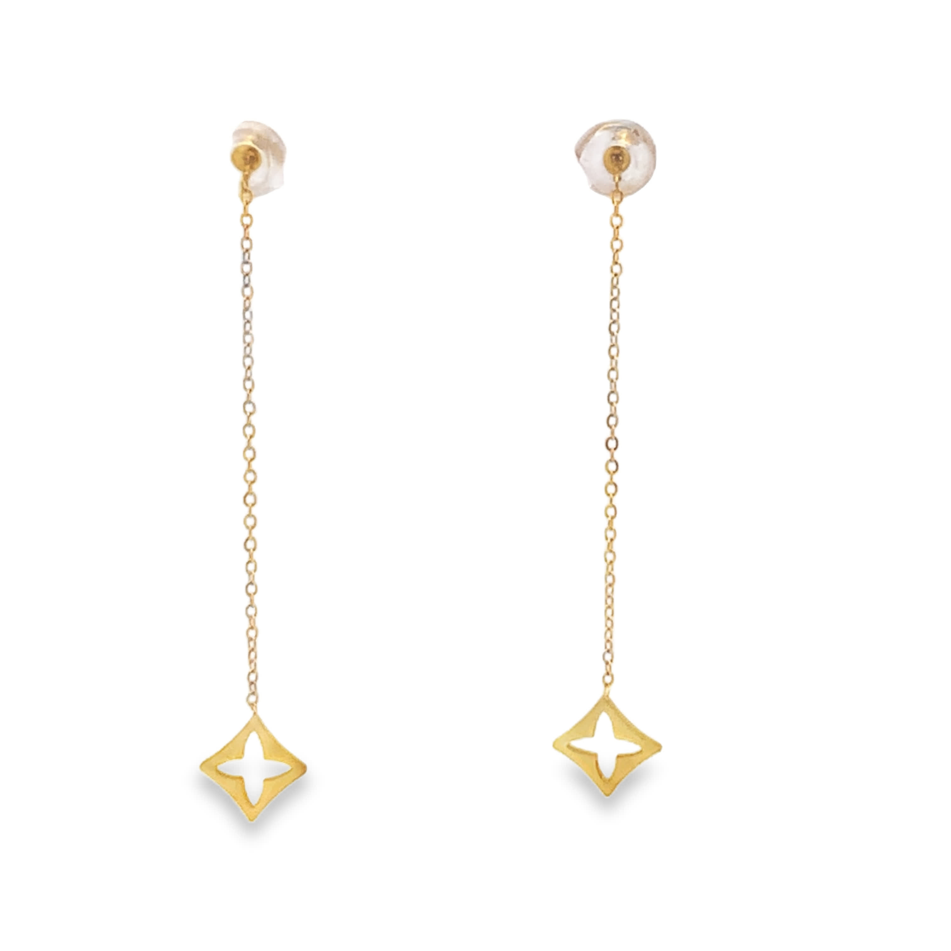 Delikatne kolczyki ze złoconej stali w kształcie gwiazdy