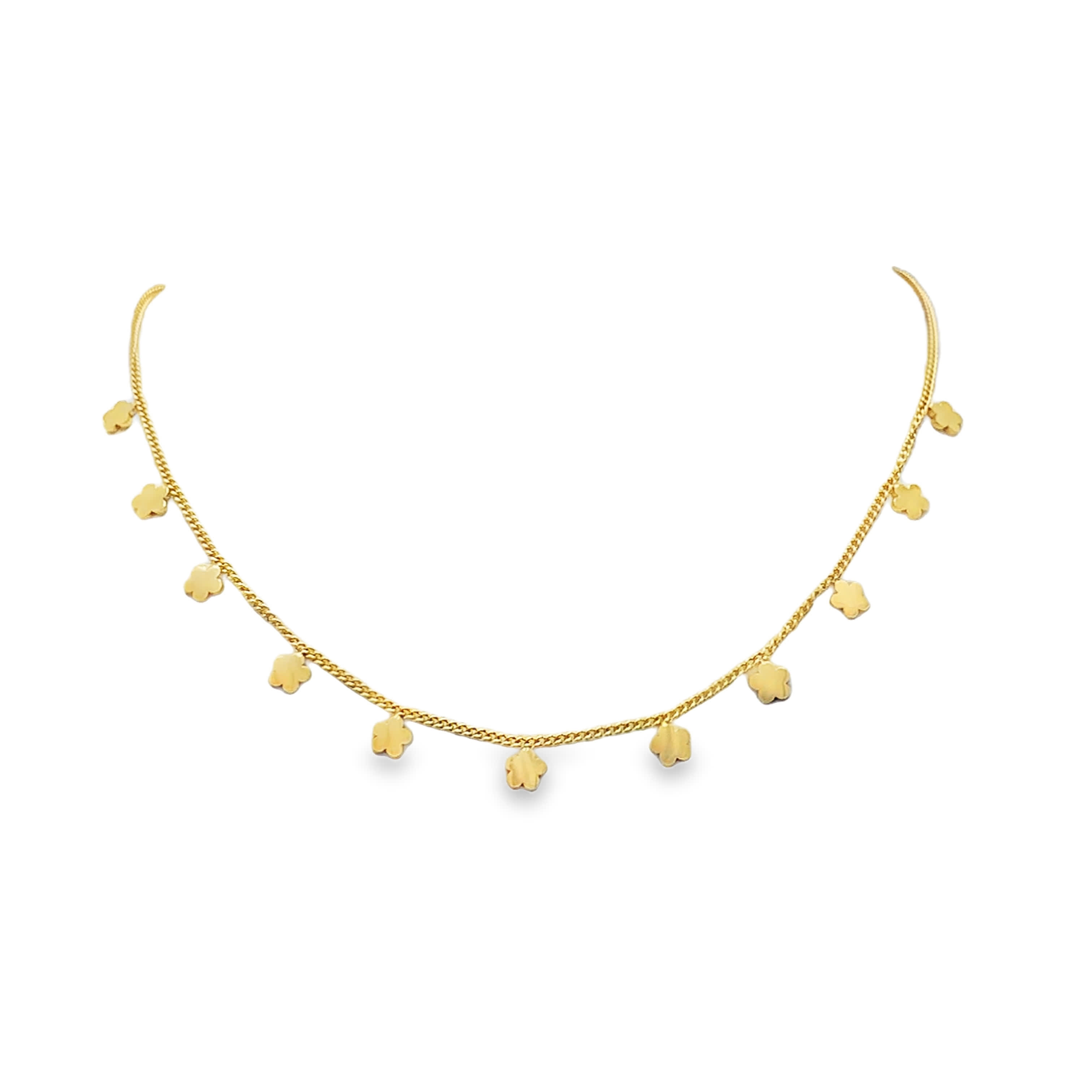 Uroczy naszyjnik ze złoconej stali