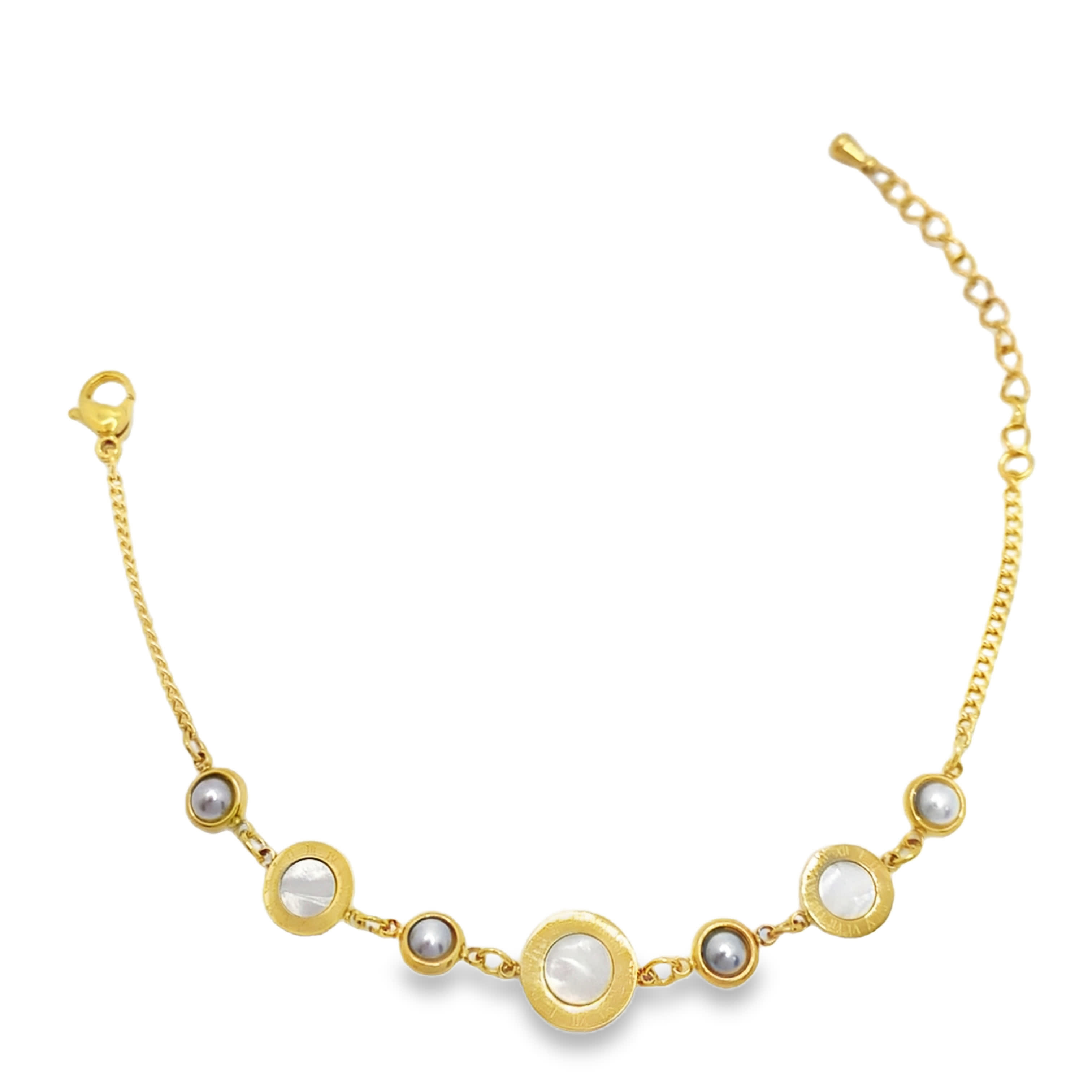 Bransoletka z perłami kaboszonowymi