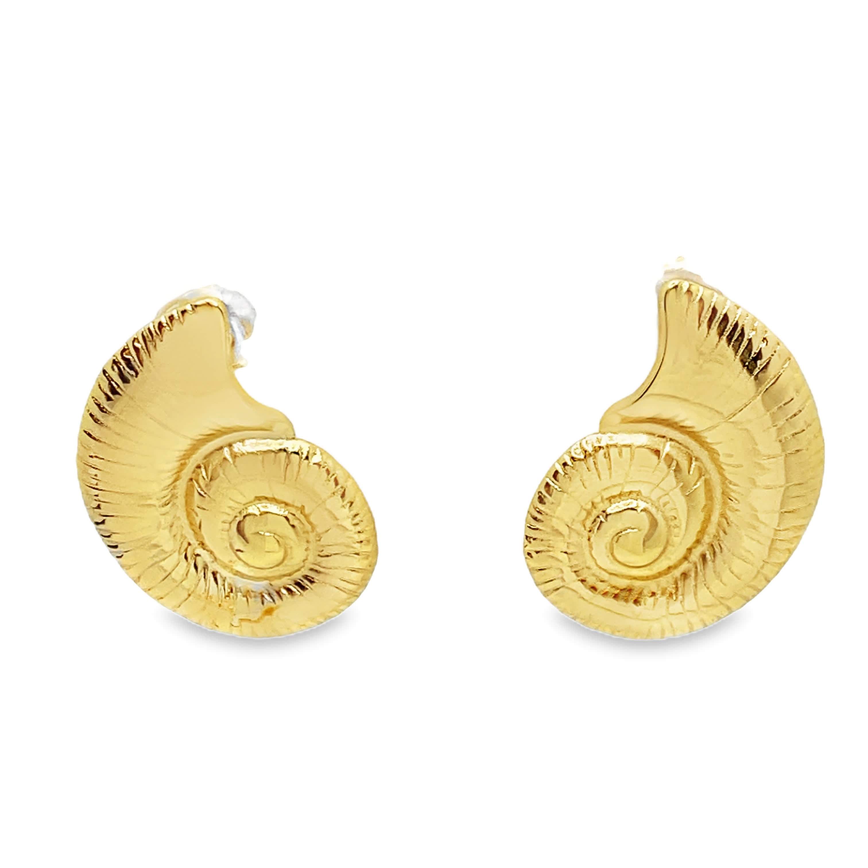 Złocone spiralne kolczyki