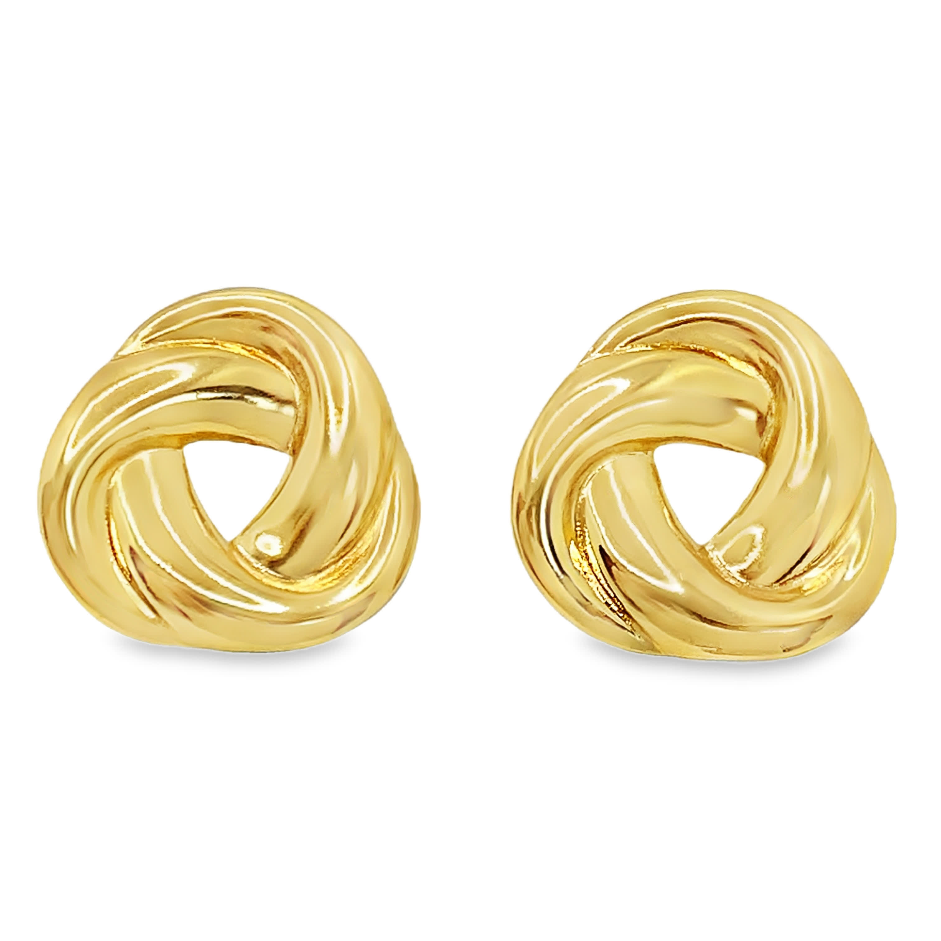 Złocone kolczyki z węzłem