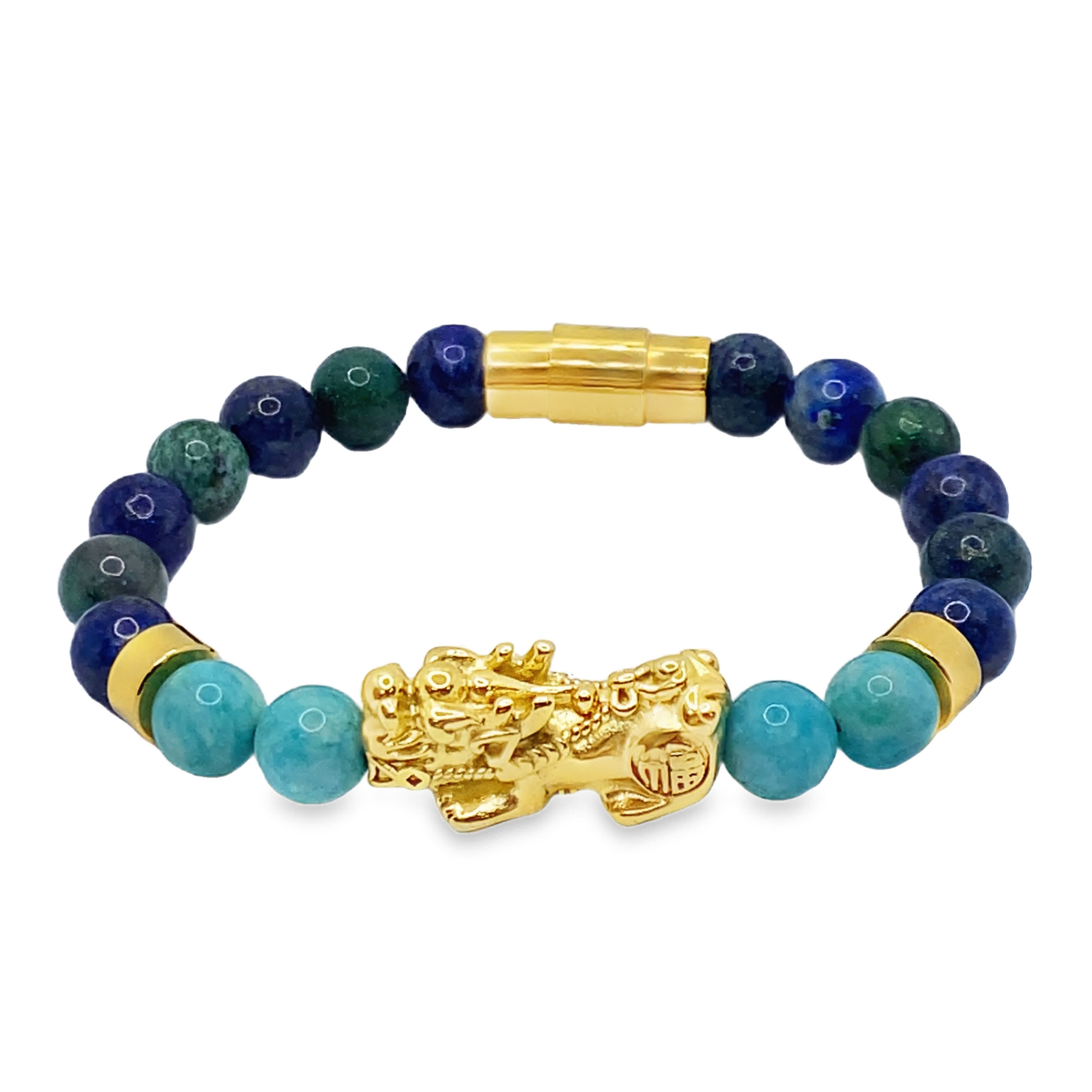 Bransoletka z koralików i złoconych