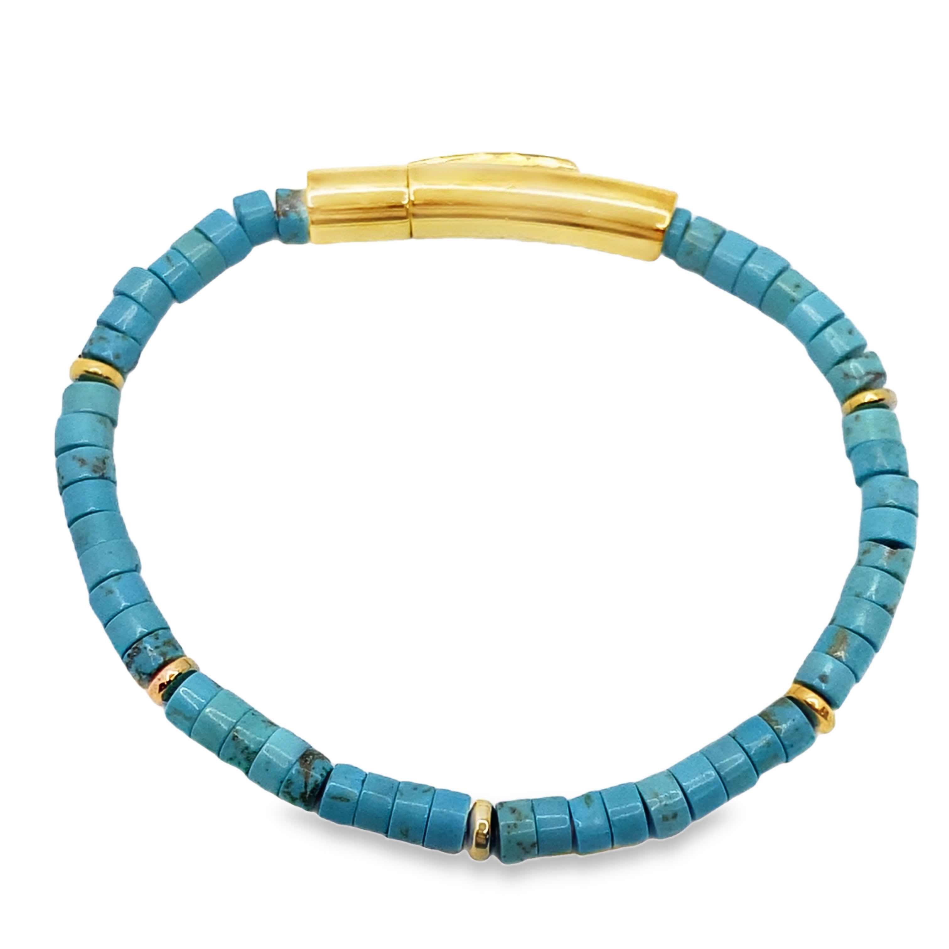 Bransoletka z koralików i złoconych