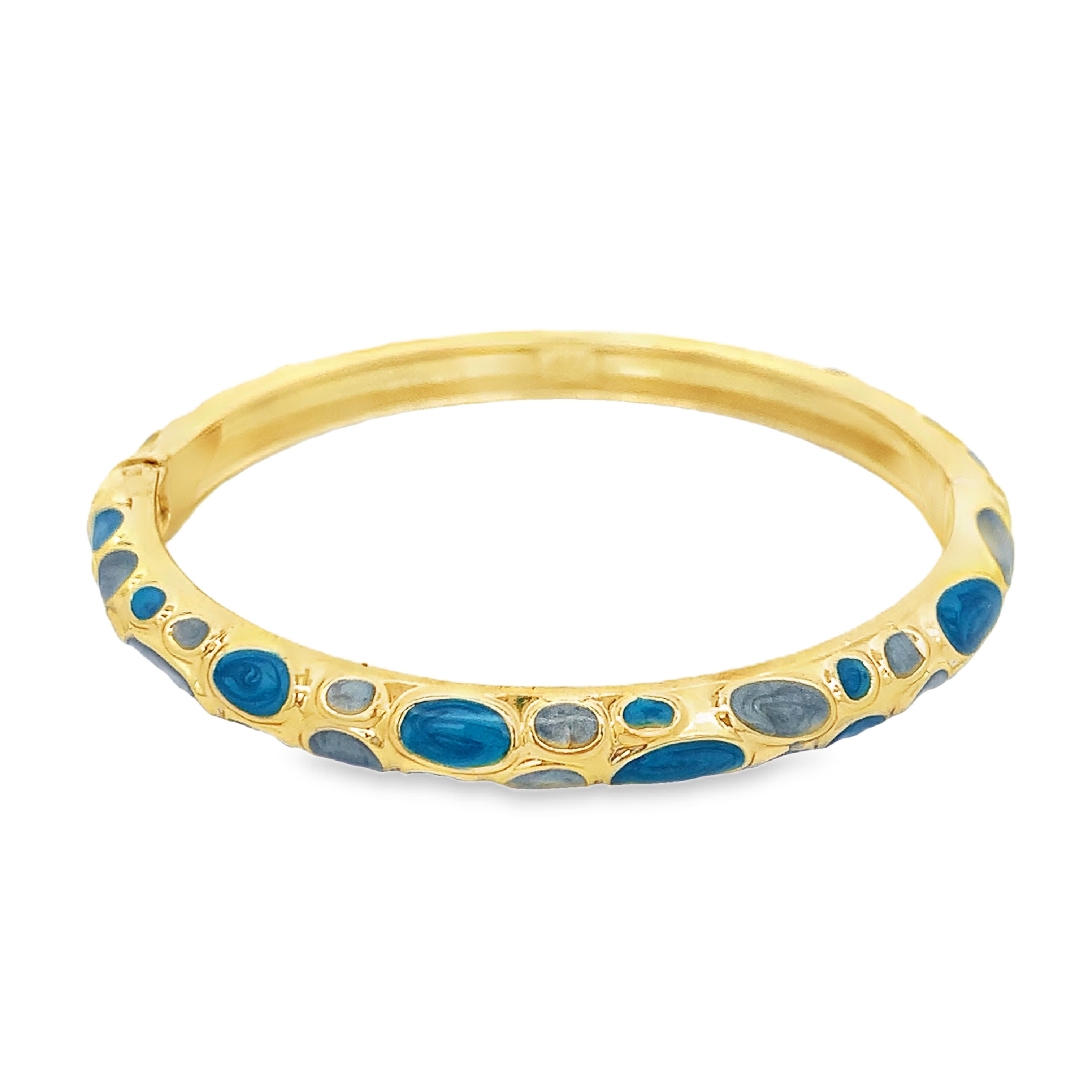 Bransoleta ze złoconej stali z emaliowanymi akcentami