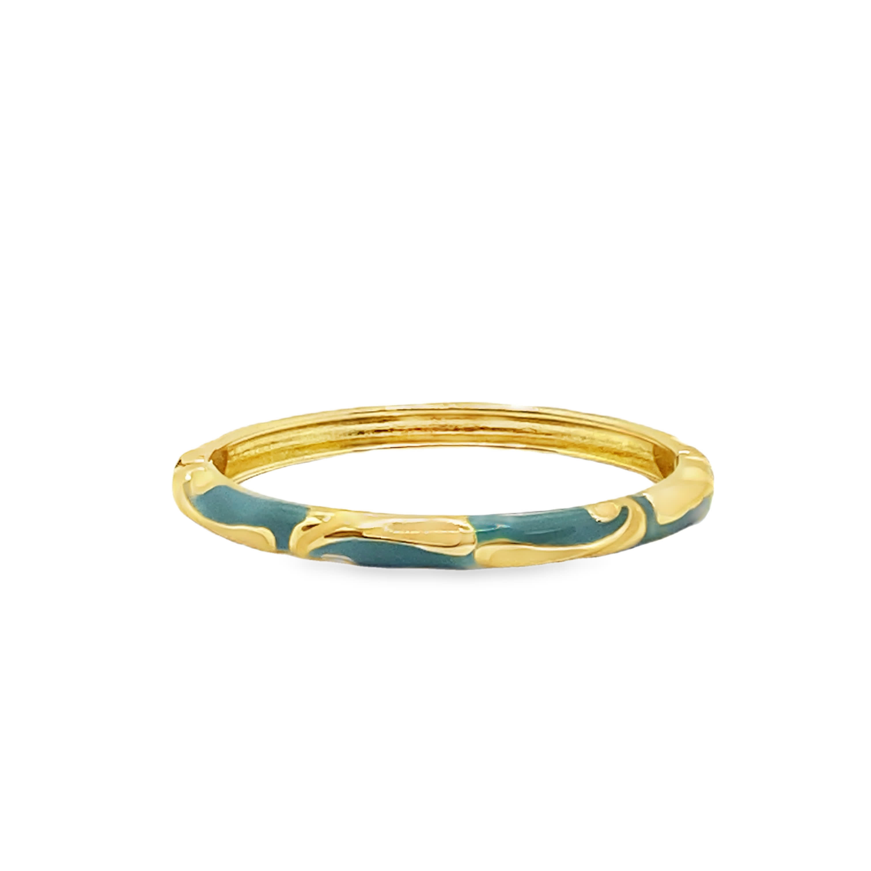 Bransoletka ze złoconej stali z artystycznym wzorem